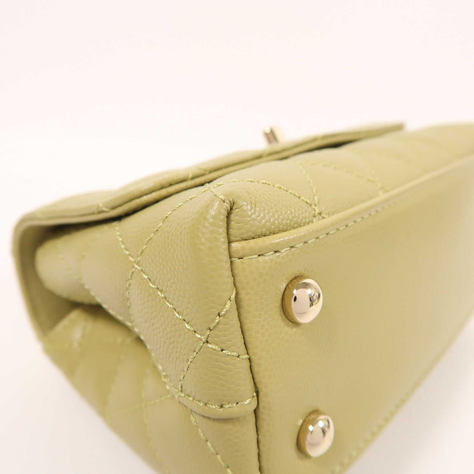 CHANEL 牛皮皮革Mini Coco Handle金扣手挽肩背兩用袋