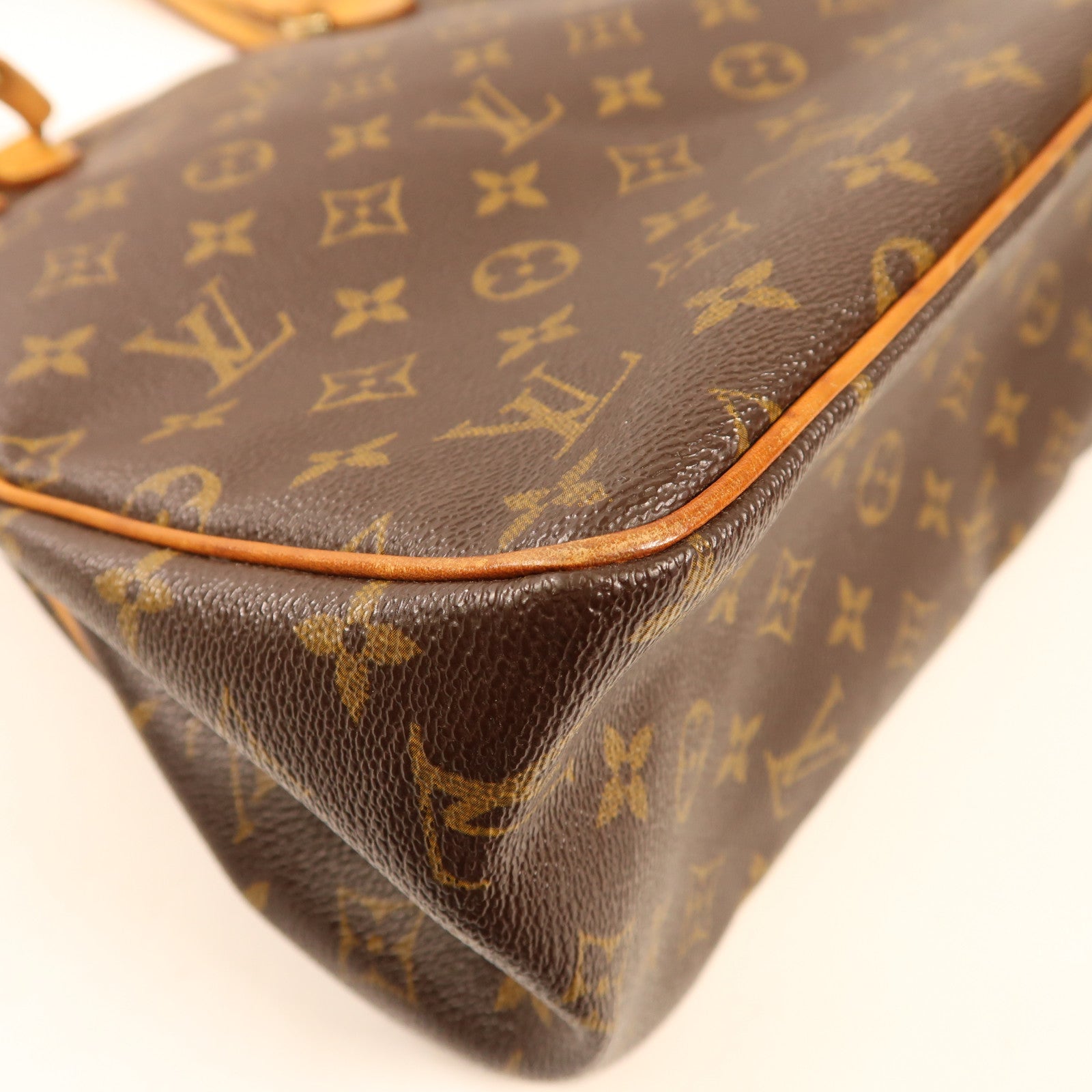 LOUIS VUITTON Monogram Batignolles Vertical金扣肩背袋棕色