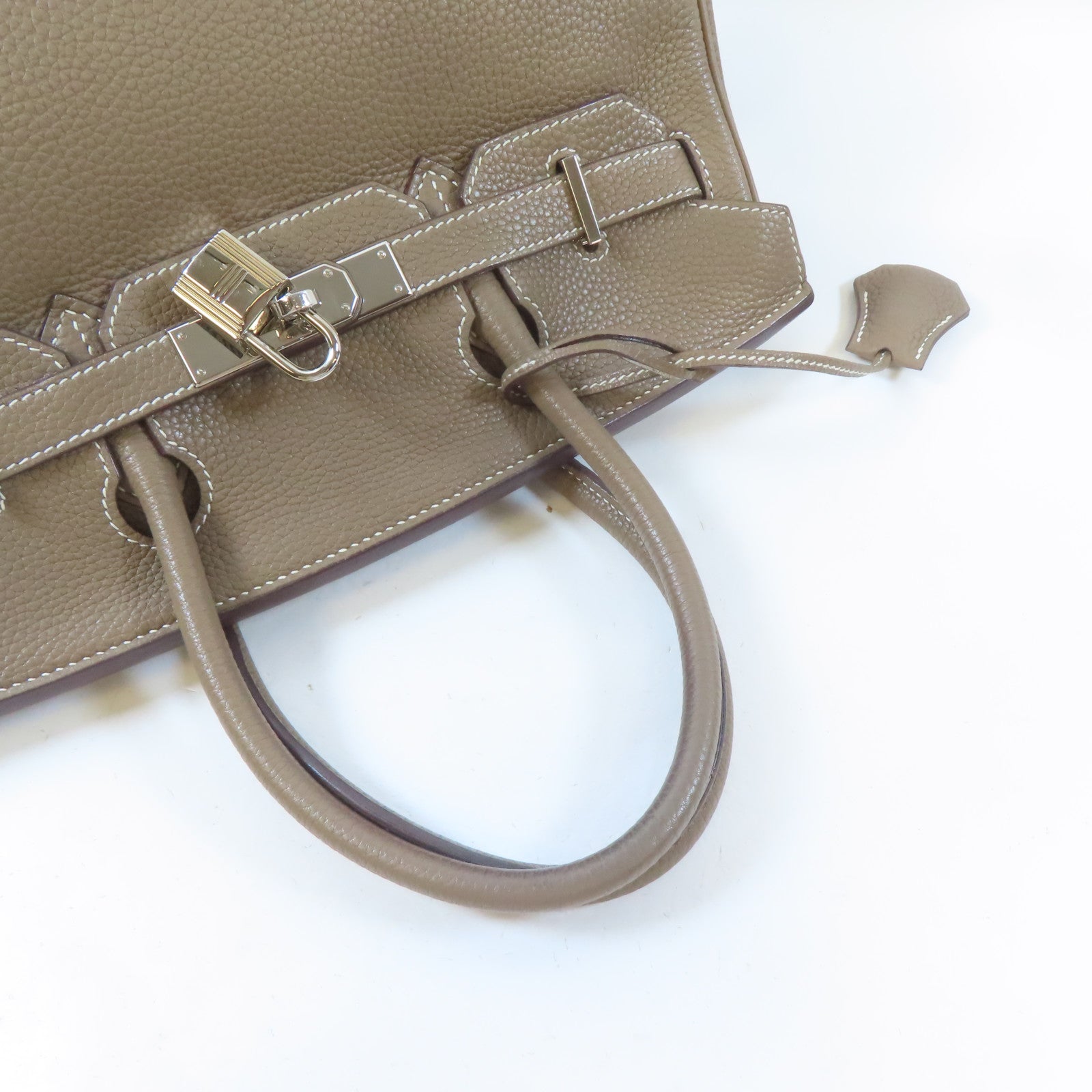 HERMES Togo皮革Birkin 30銀扣手挽袋啡色