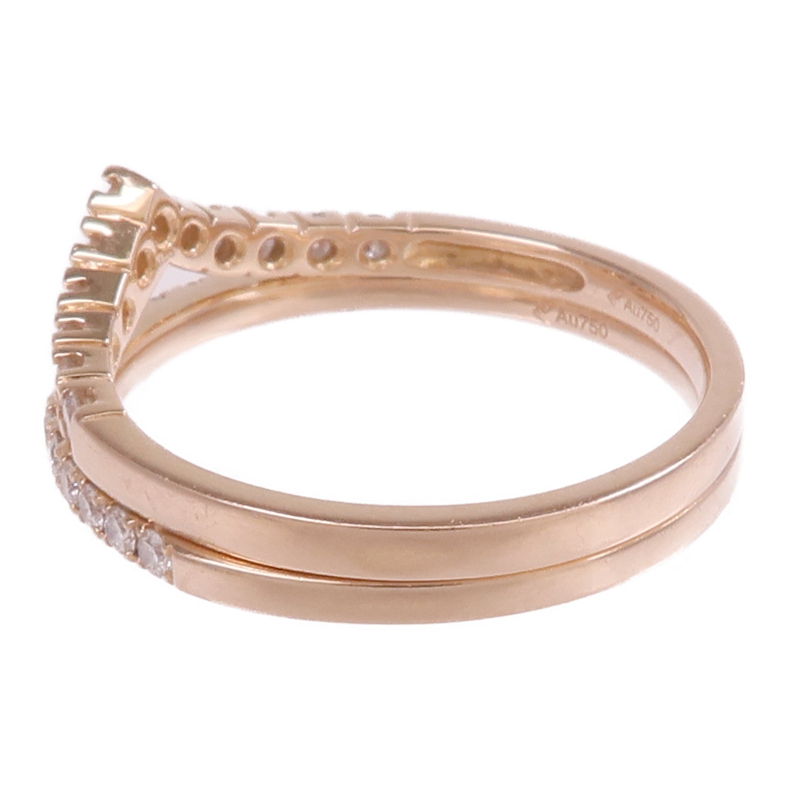 JEWELRY 18K玫瑰金Diamond Ring Set鑽石戒指US#6.5/#7
