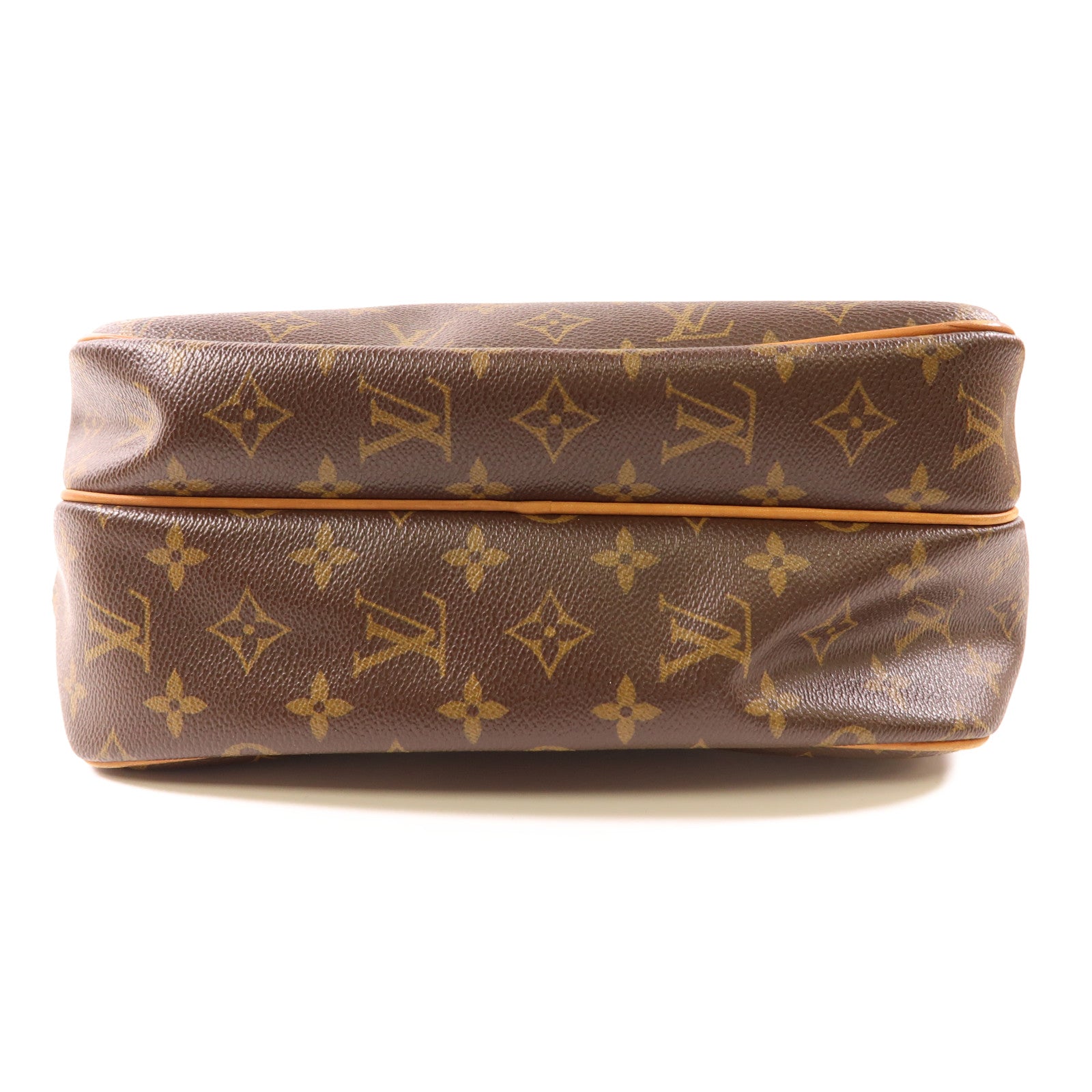 LOUIS VUITTON 【激減優惠】Monogram Reporter PM金扣肩背袋棕色