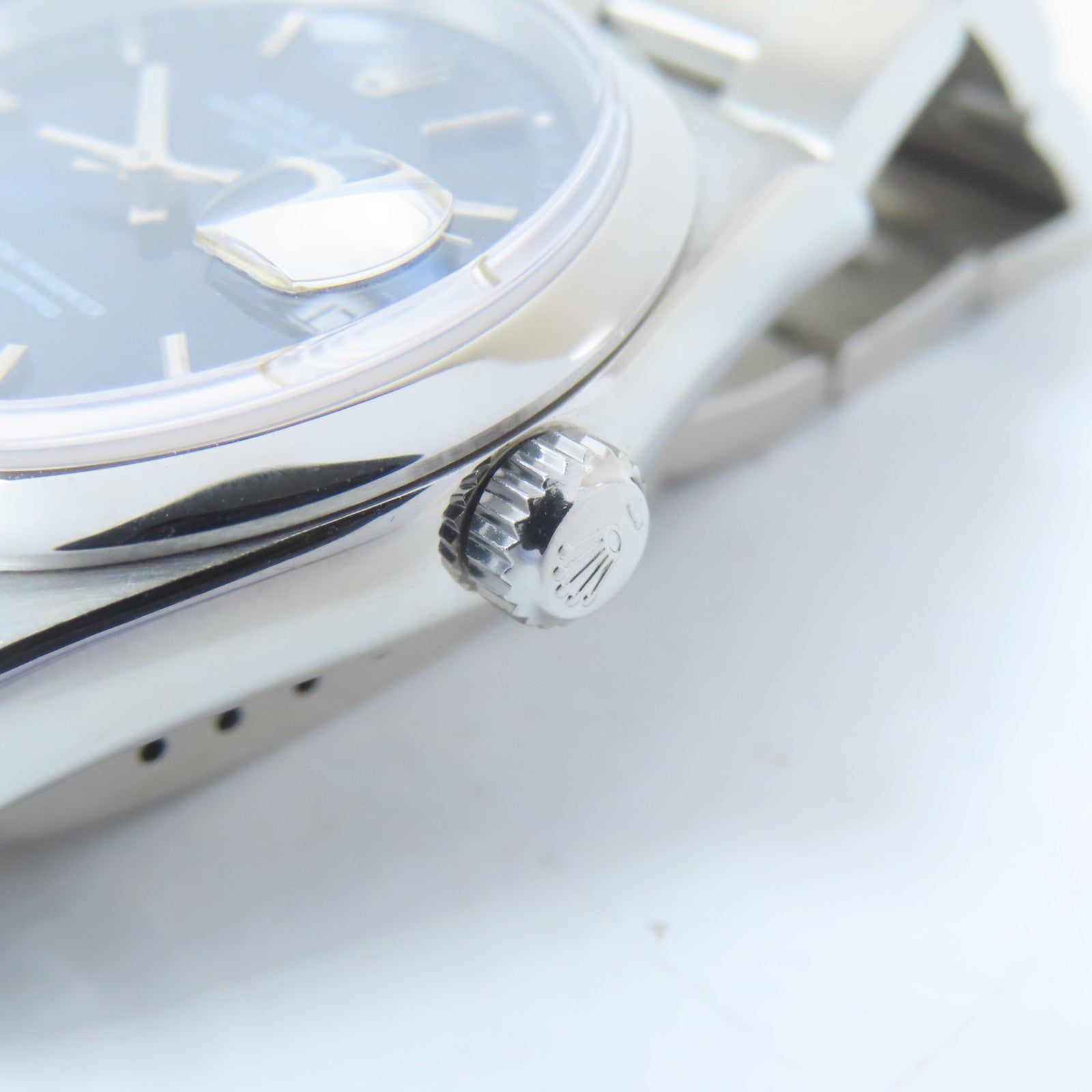 ROLEX Oyster Perpetual Date不鏽鋼手錶自動機芯藍色