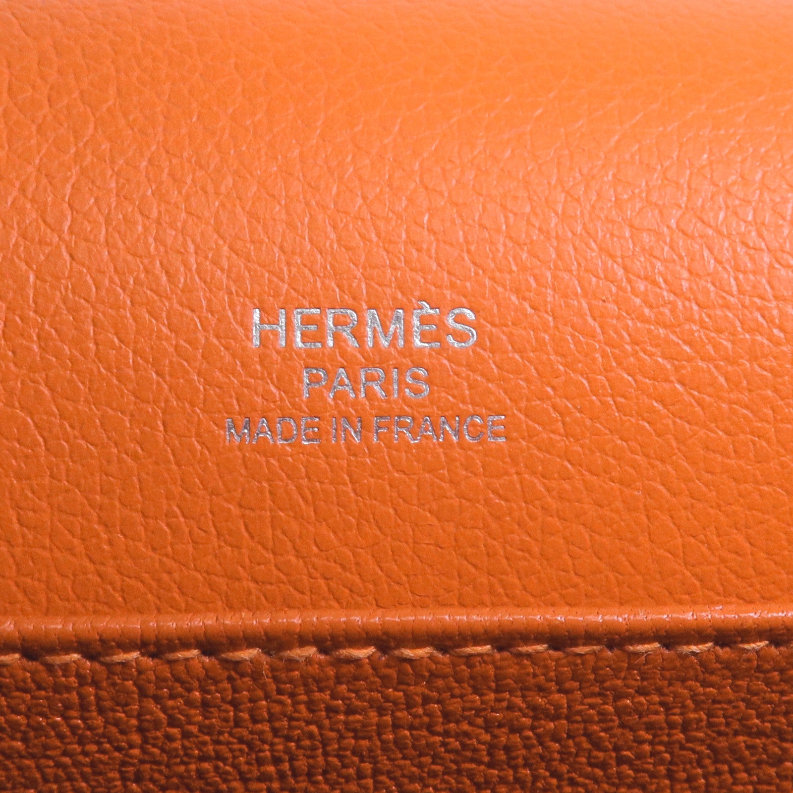 HERMES 【激減優惠】EverColour皮革Roulis Mini銀扣肩背袋Feu