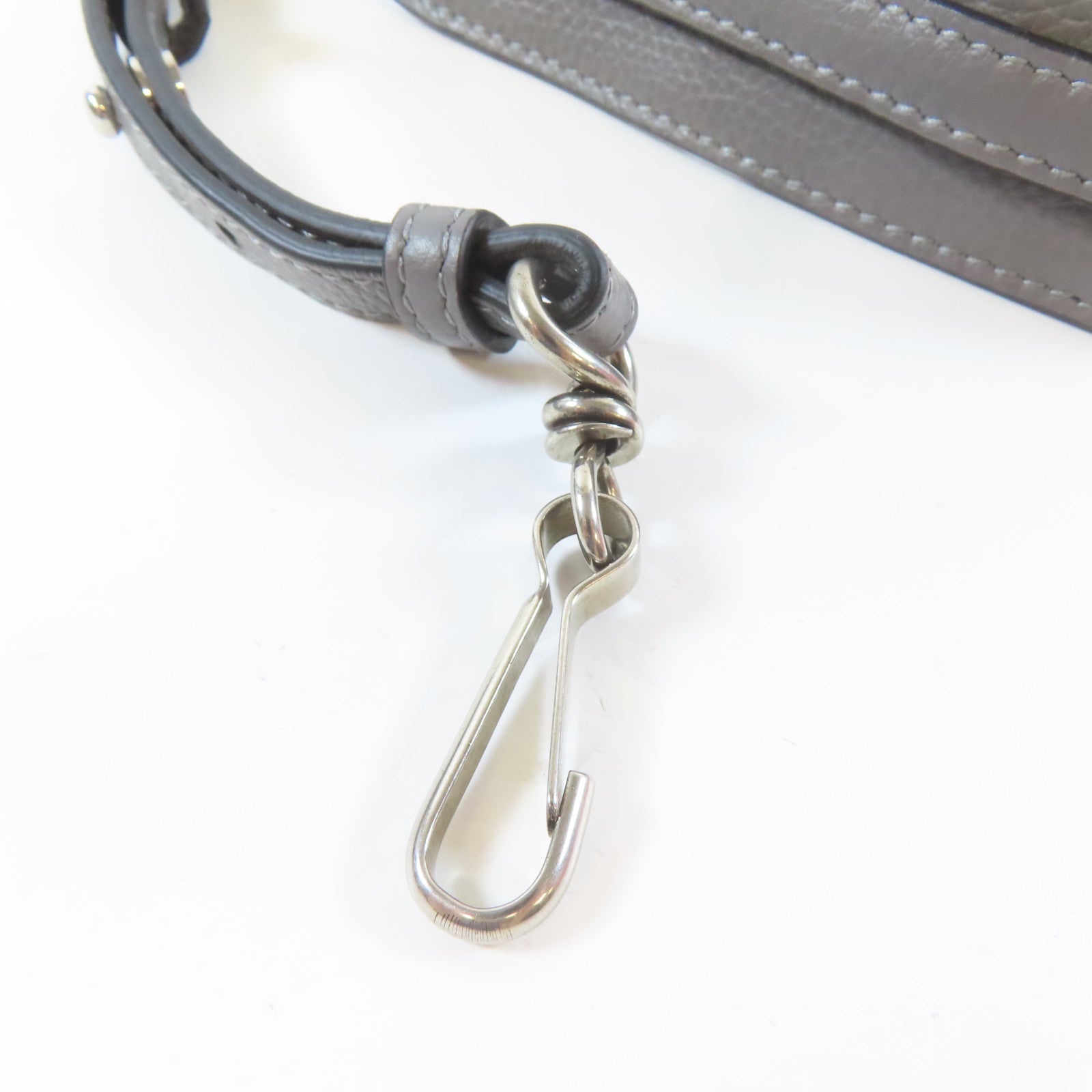 BALENCIAGA 【激減優惠】牛皮皮革Mini Neo Classic 2 Way Shoulder Bag銀扣手挽肩背兩用袋灰色