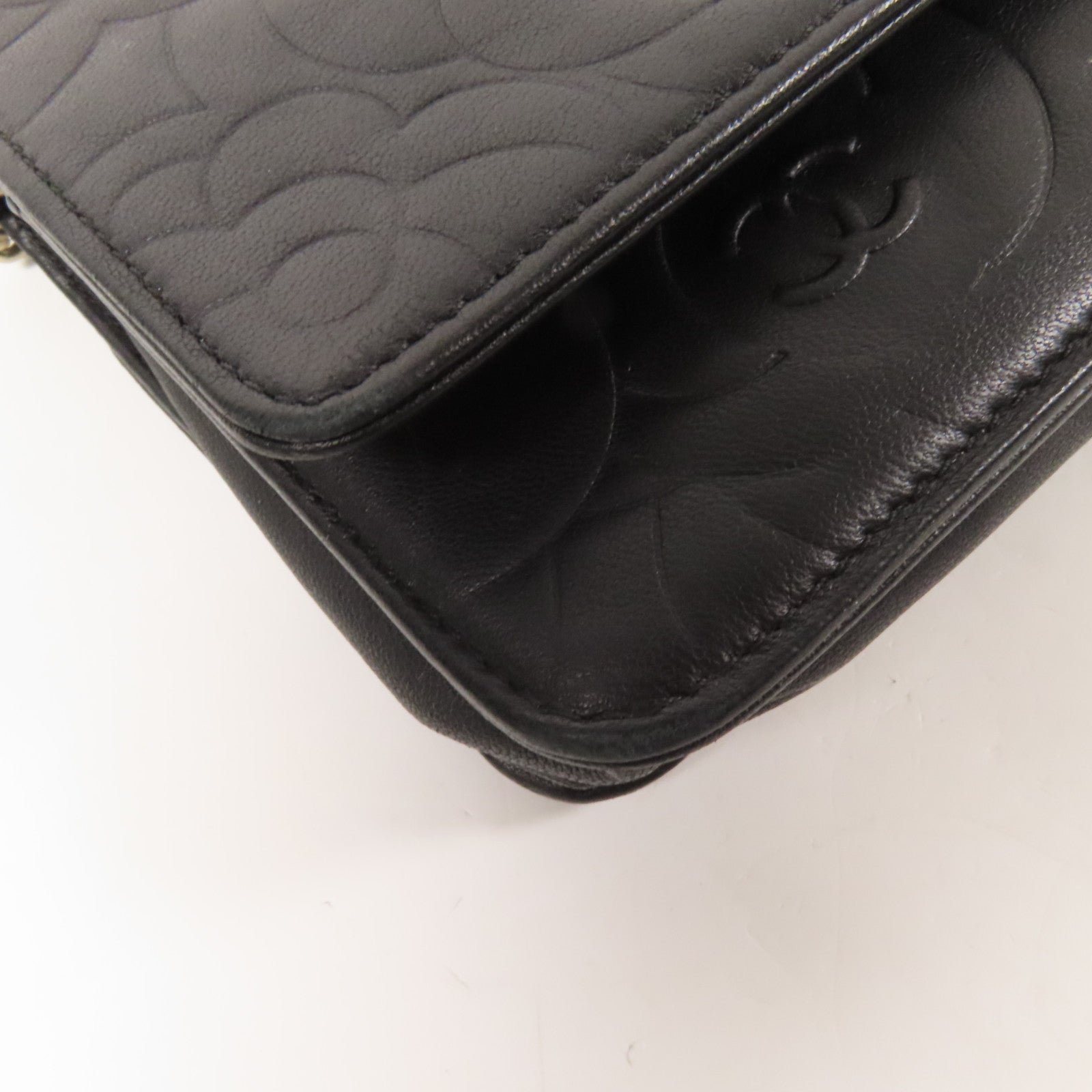 CHANEL 羊皮皮革WOC Wallet On Chain金扣鏈帶肩背袋