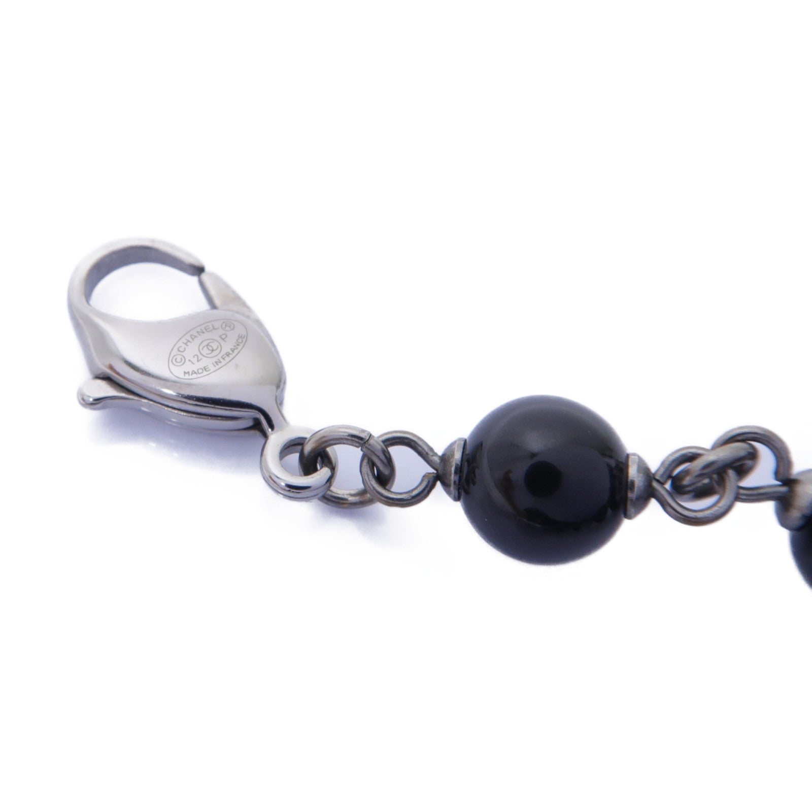 CHANEL PVC Necklace銀扣項鍊紫色/黑色