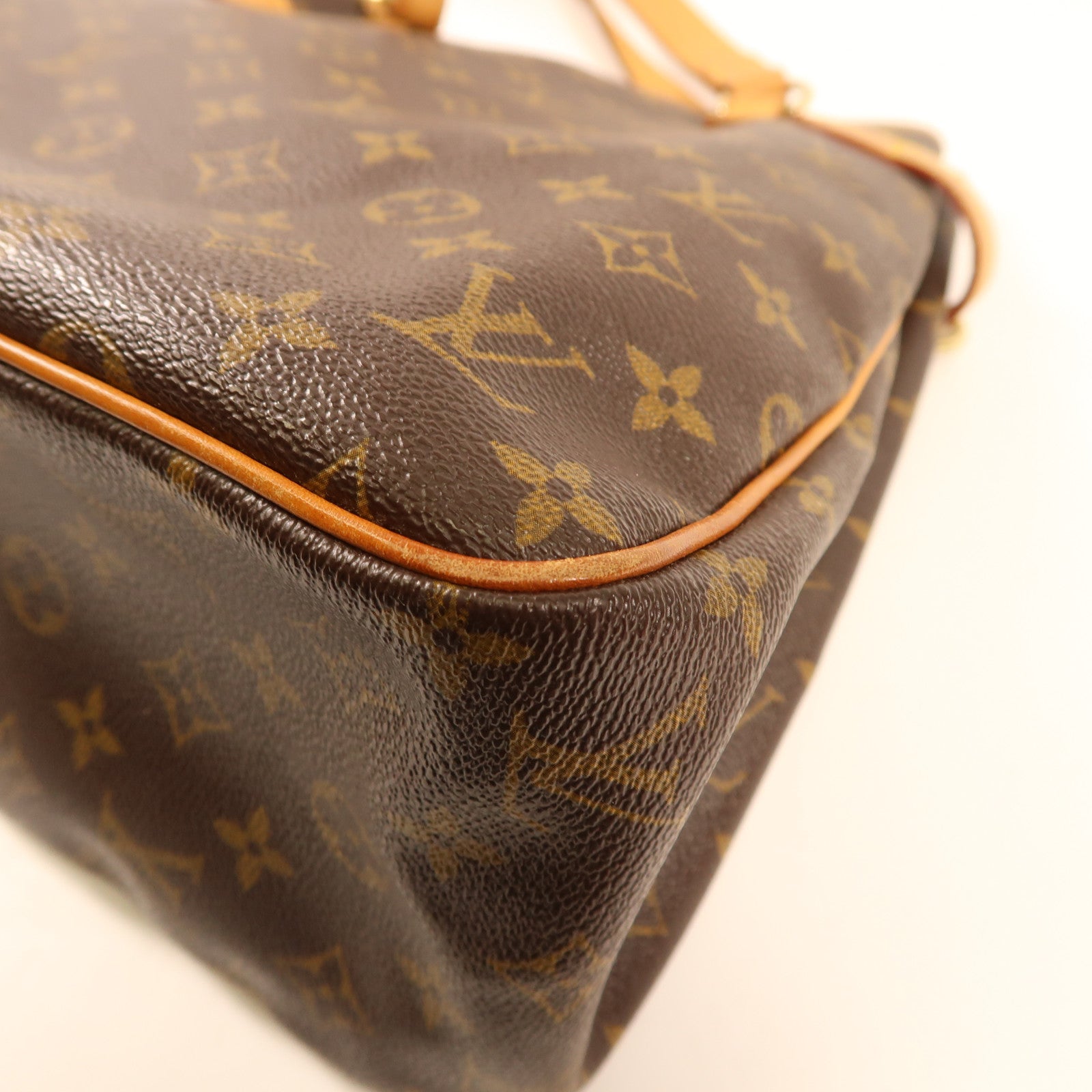 LOUIS VUITTON Monogram Batignolles Vertical金扣肩背袋棕色