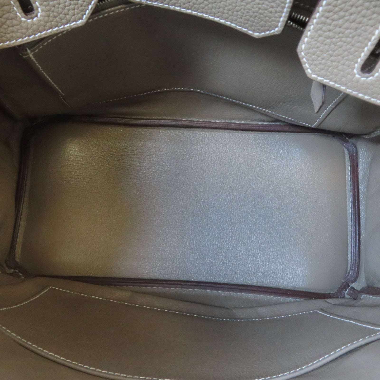 HERMES Togo皮革Birkin 30銀扣手挽袋啡色
