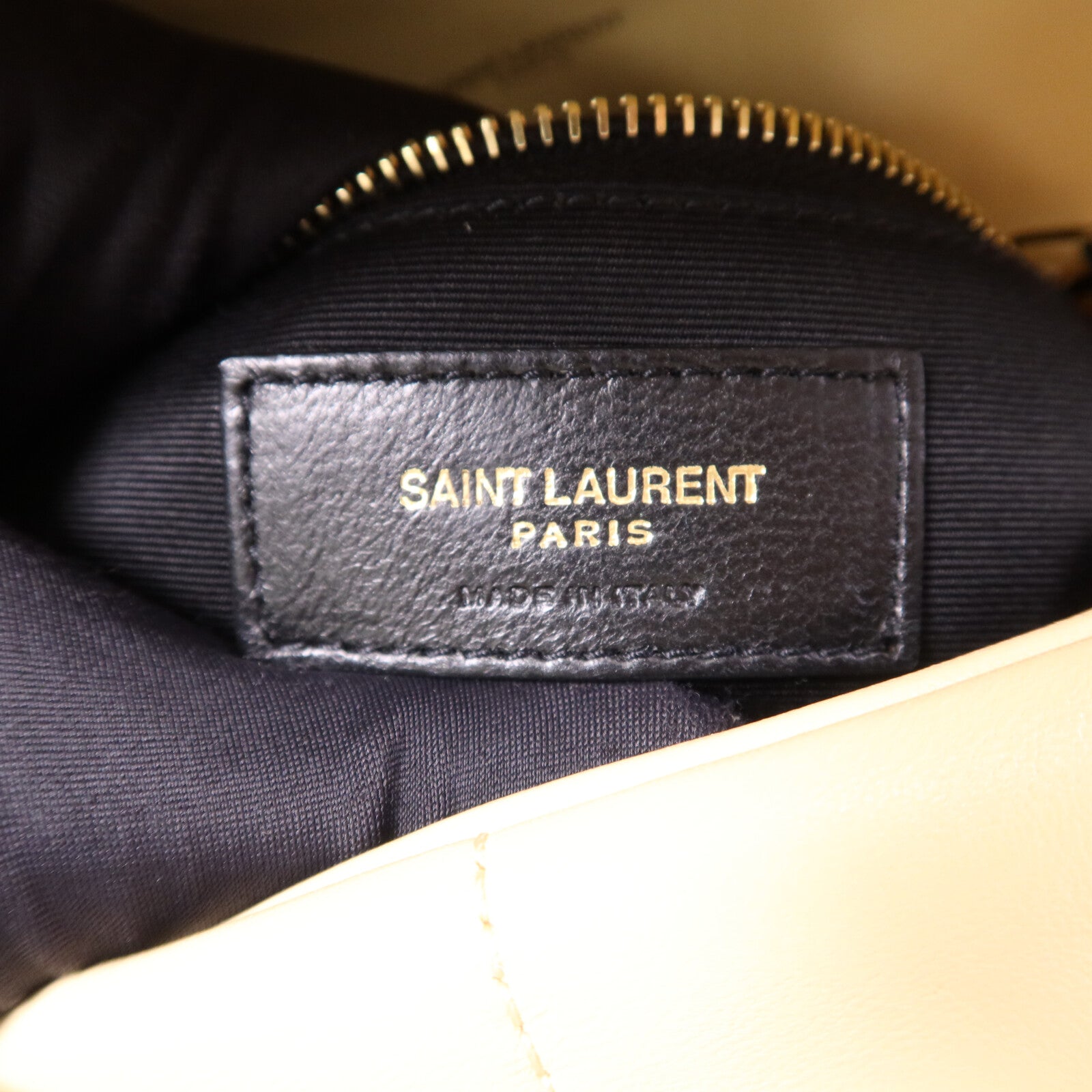 SAINT LAURENT 羊皮皮革Puffer金扣鏈帶肩背袋