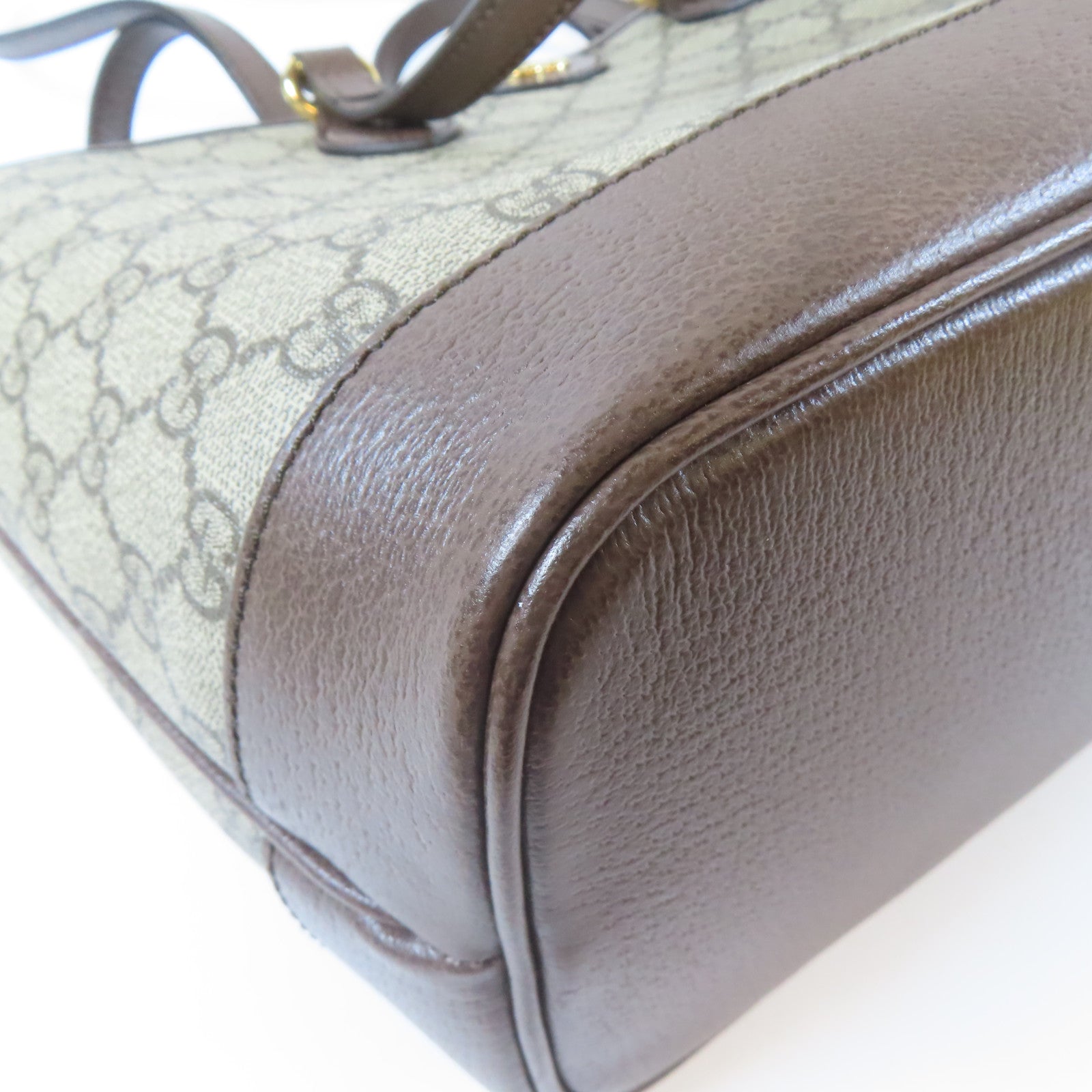 GUCCI 塗層帆布Ophidia GG金扣手挽肩背兩用袋啡色