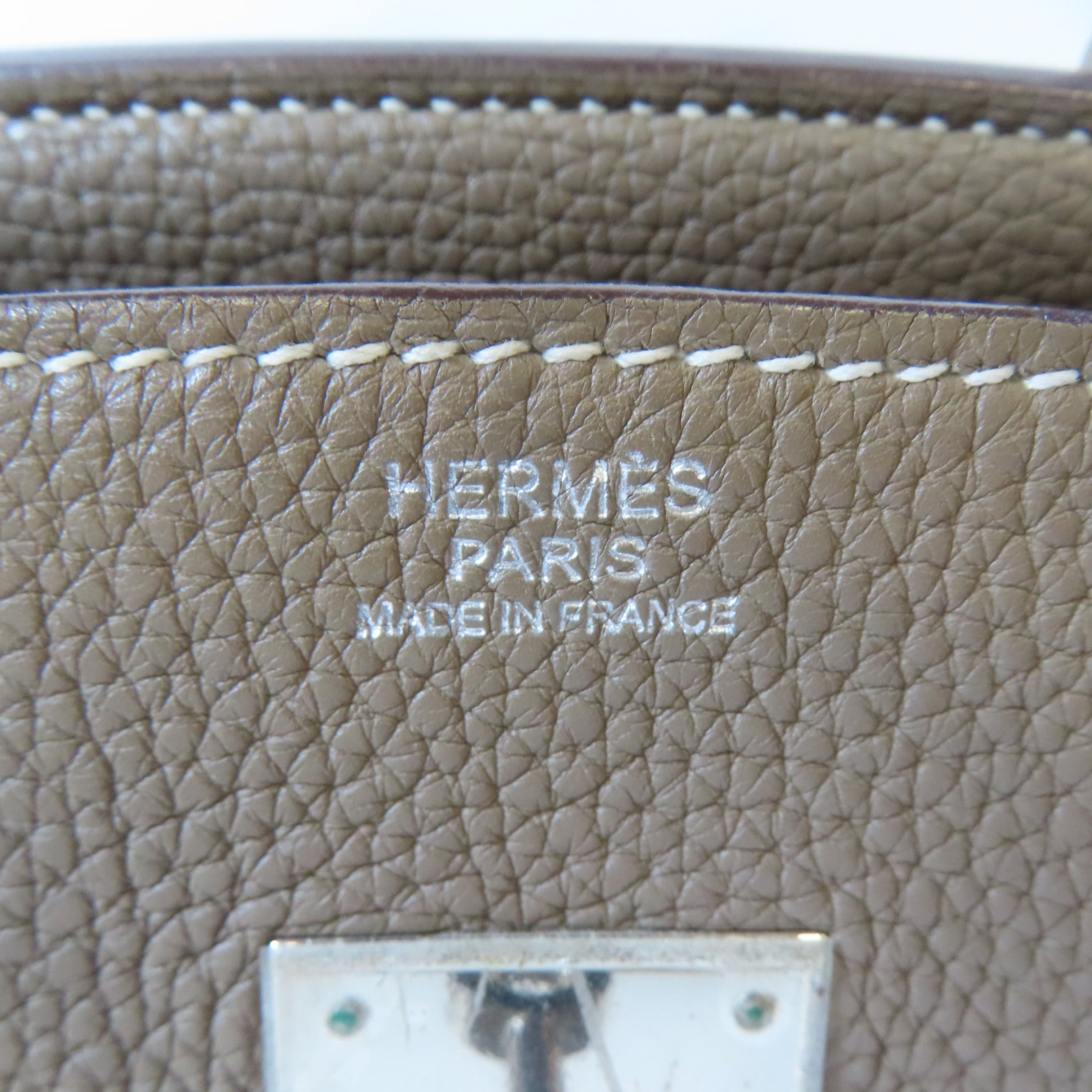 HERMES Togo皮革Birkin 30銀扣手挽袋啡色
