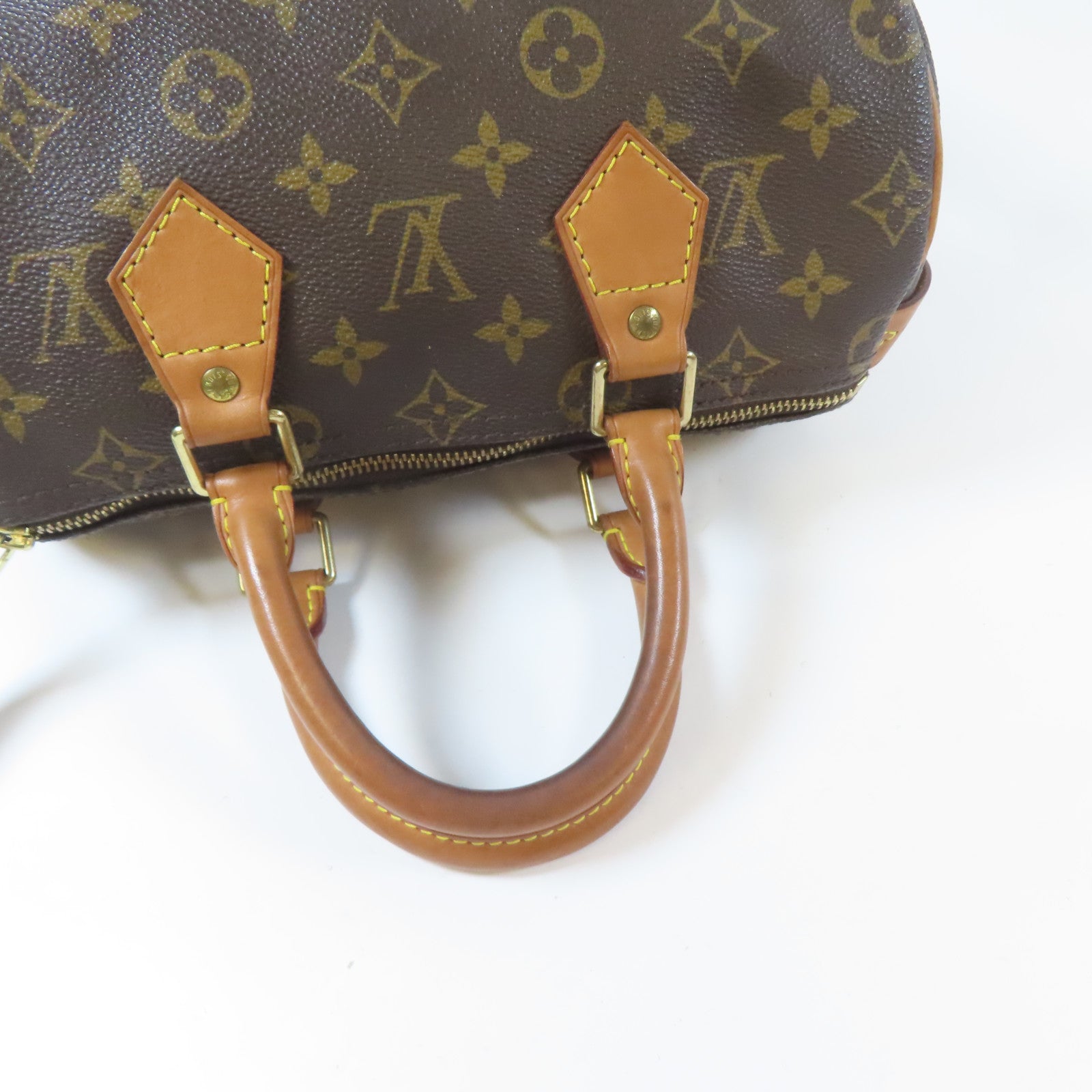 LOUIS VUITTON Monogram Speedy 25金扣手挽袋啡色