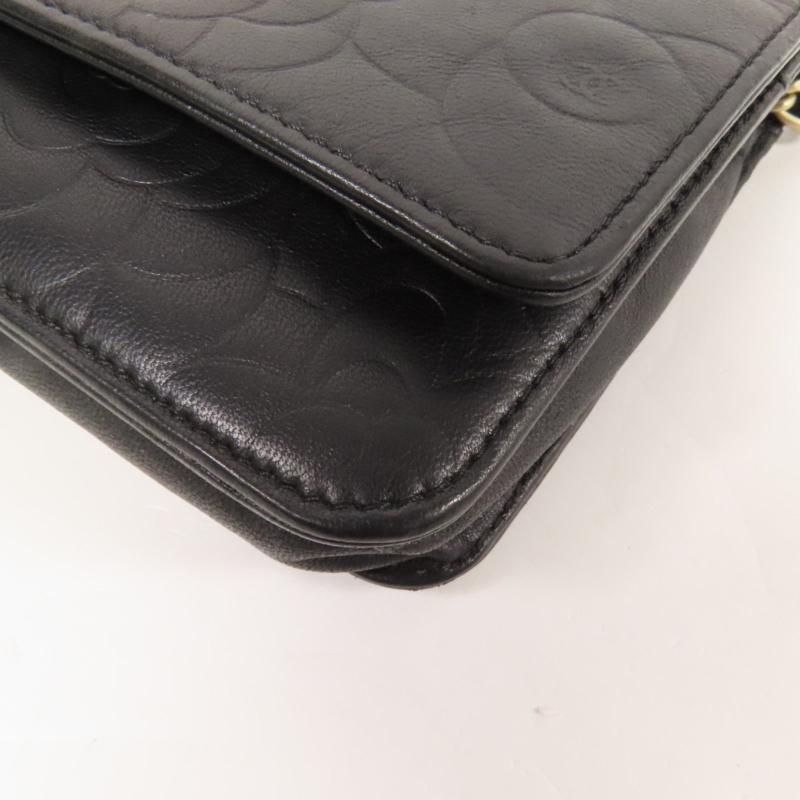 CHANEL 羊皮皮革WOC Wallet On Chain金扣鏈帶肩背袋