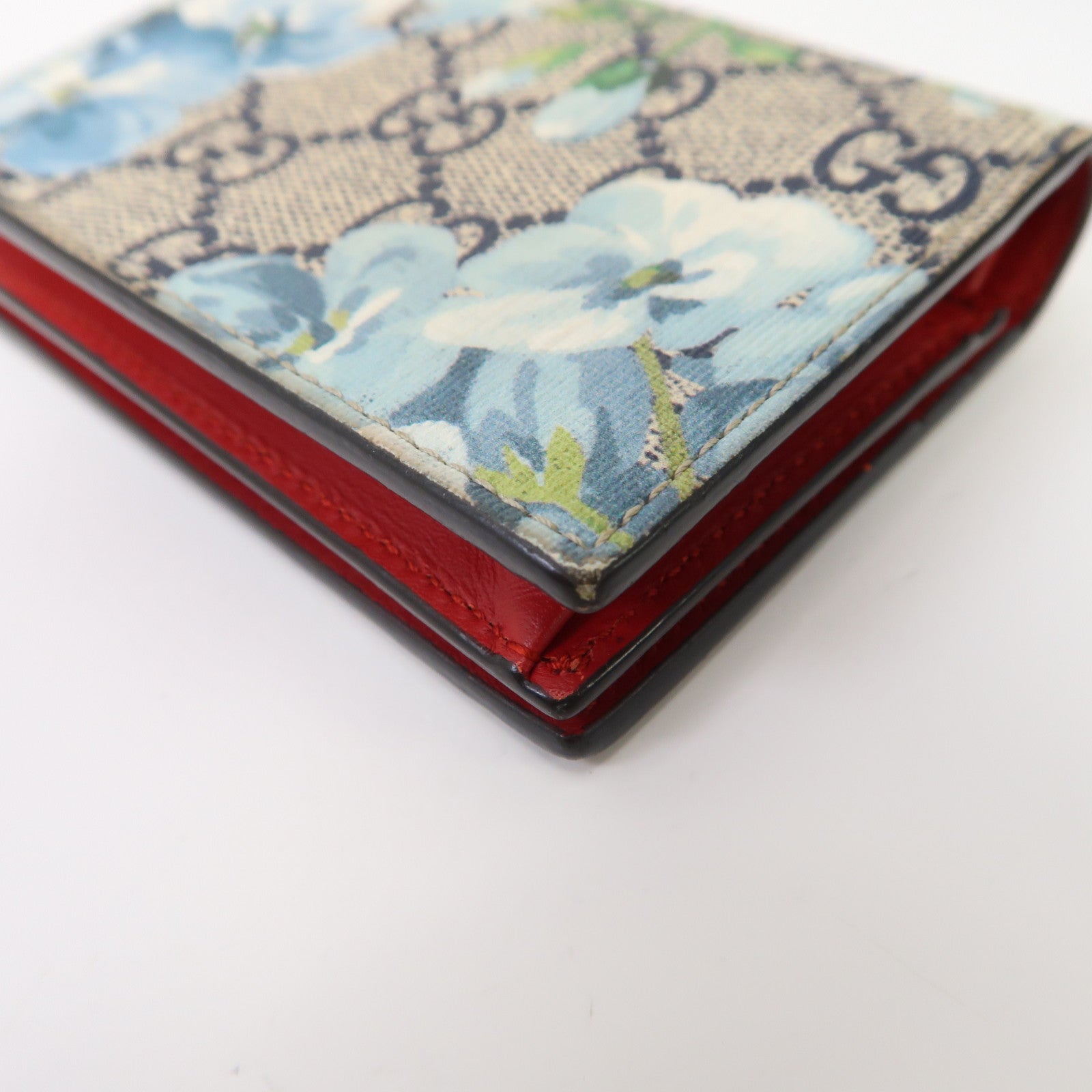 GUCCI 塗層帆布Wallet錢包米色/藍色