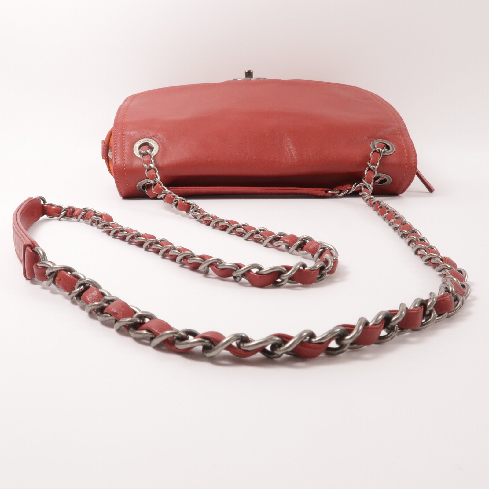 CHANEL 牛皮皮革Chain Shoulder鏈帶肩背袋