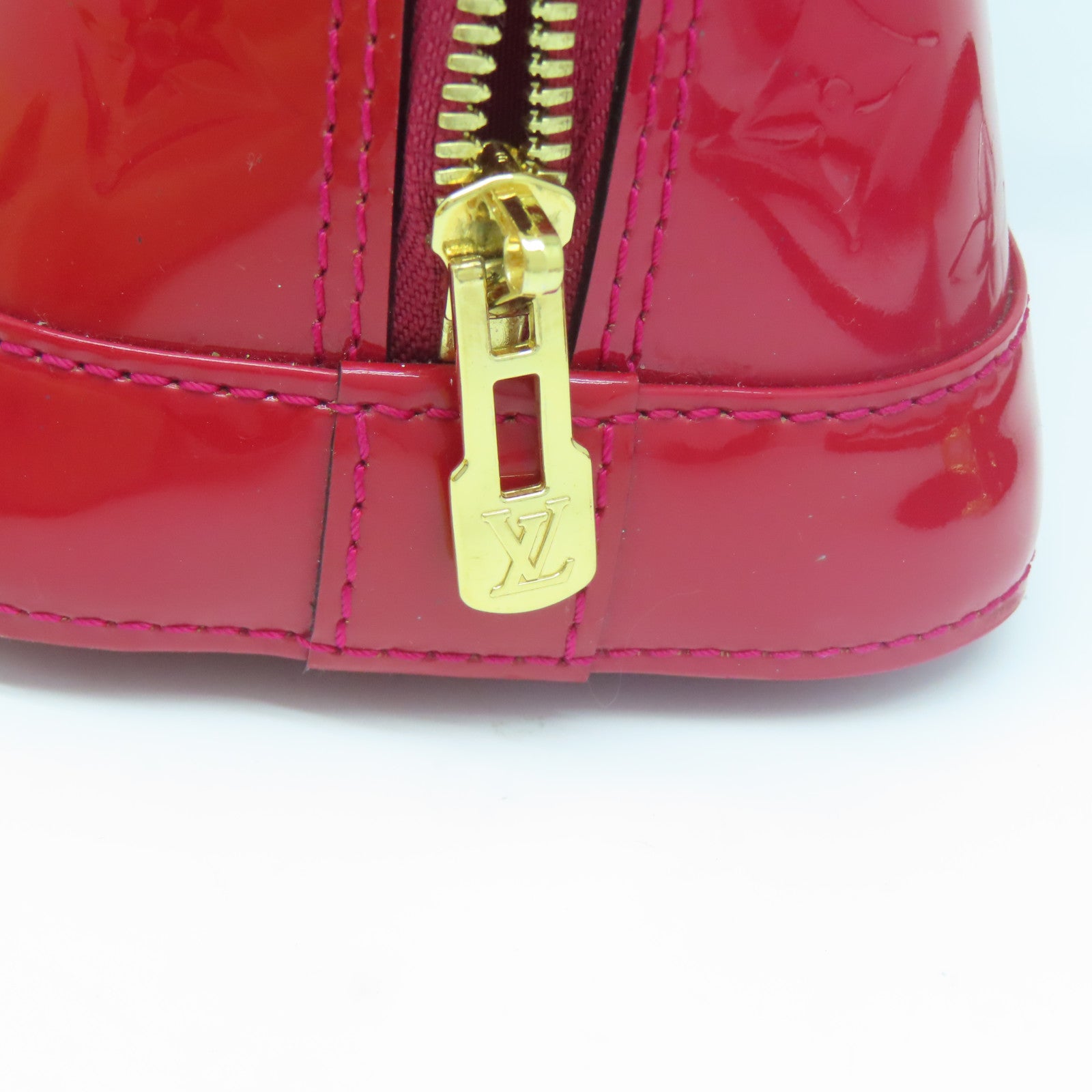 LOUIS VUITTON 【激減優惠】Monogram Vernis Alma BB金扣手挽肩背兩用袋紅色