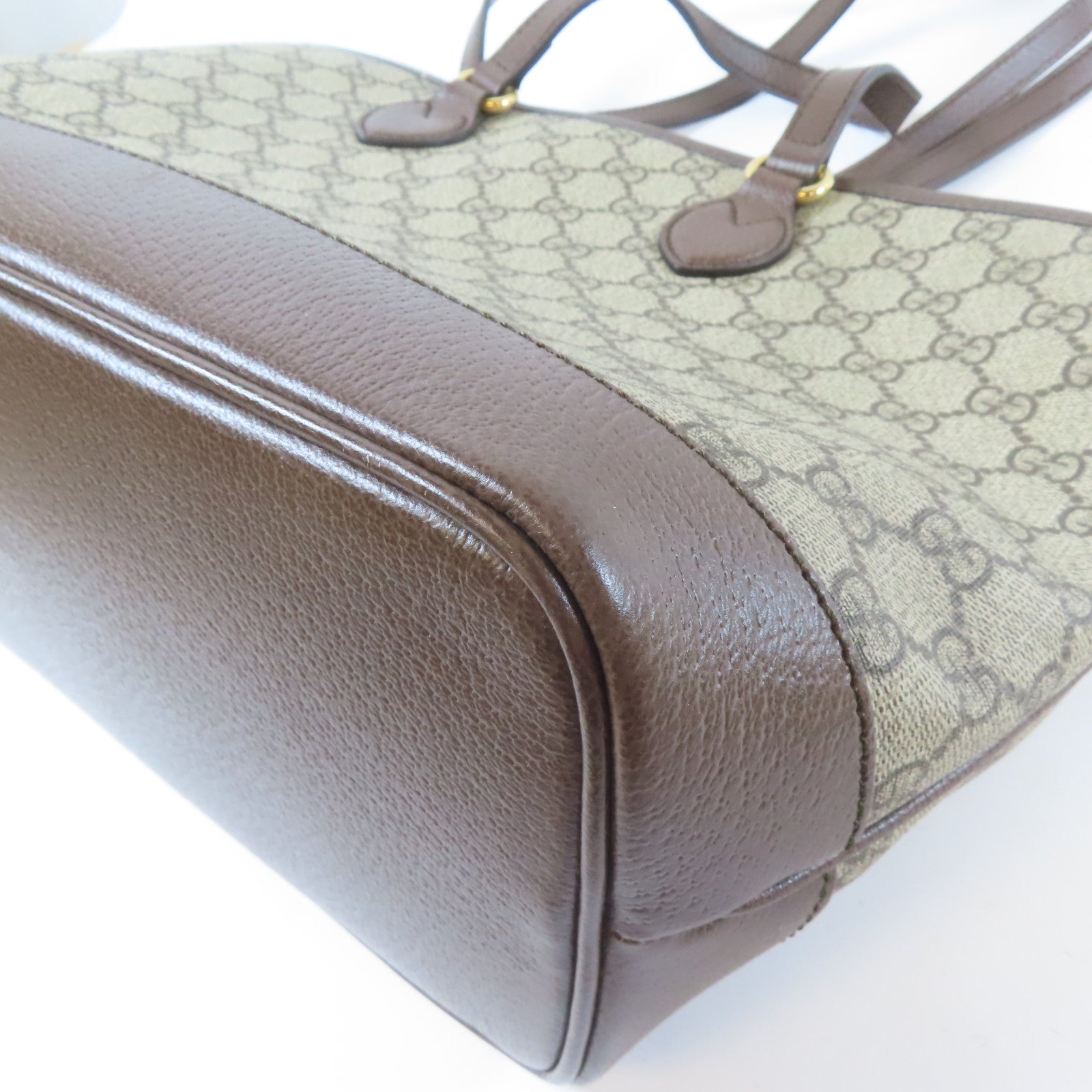 GUCCI 塗層帆布Ophidia GG金扣手挽肩背兩用袋啡色