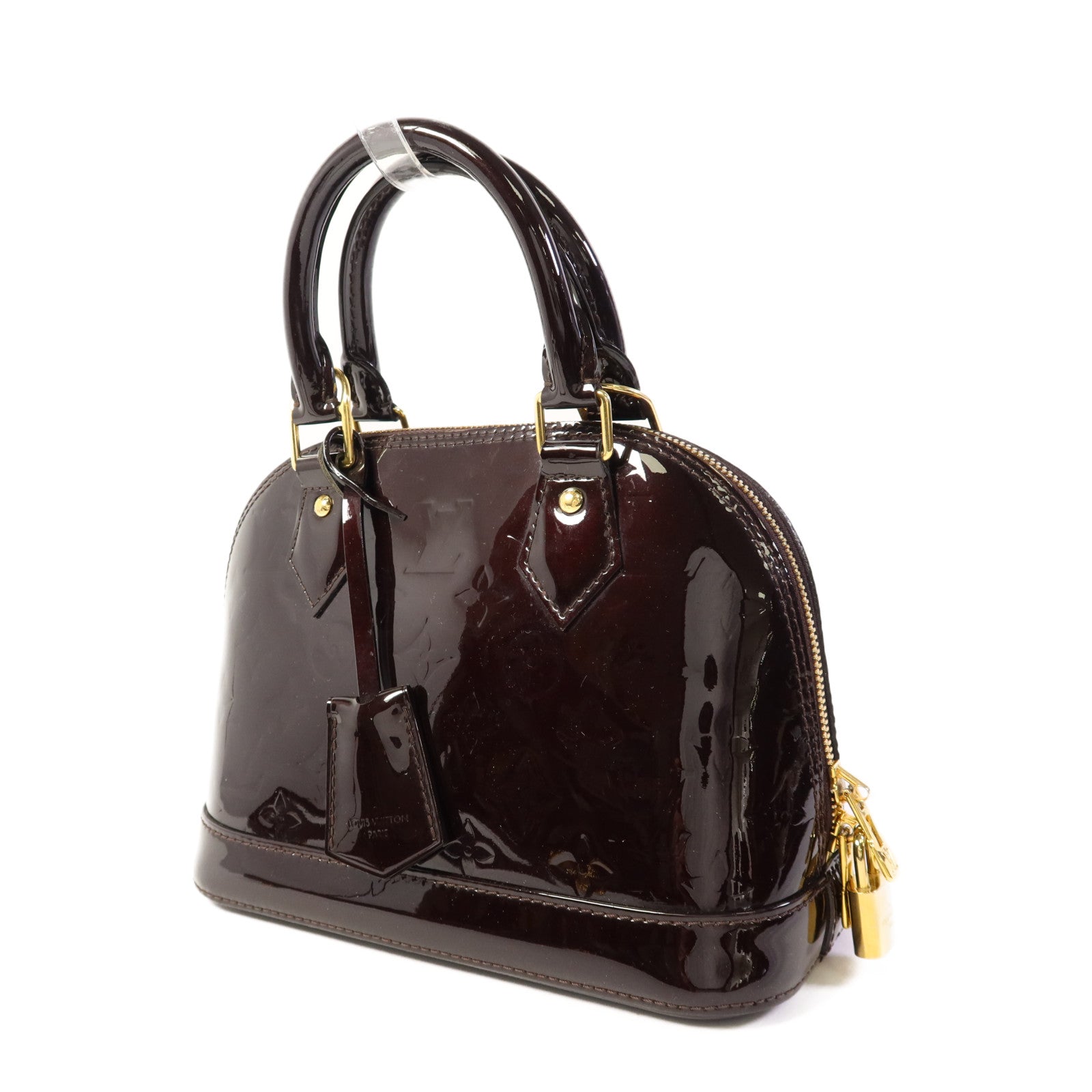 LOUIS VUITTON Vernis Alma BB金扣手挽肩背兩用袋