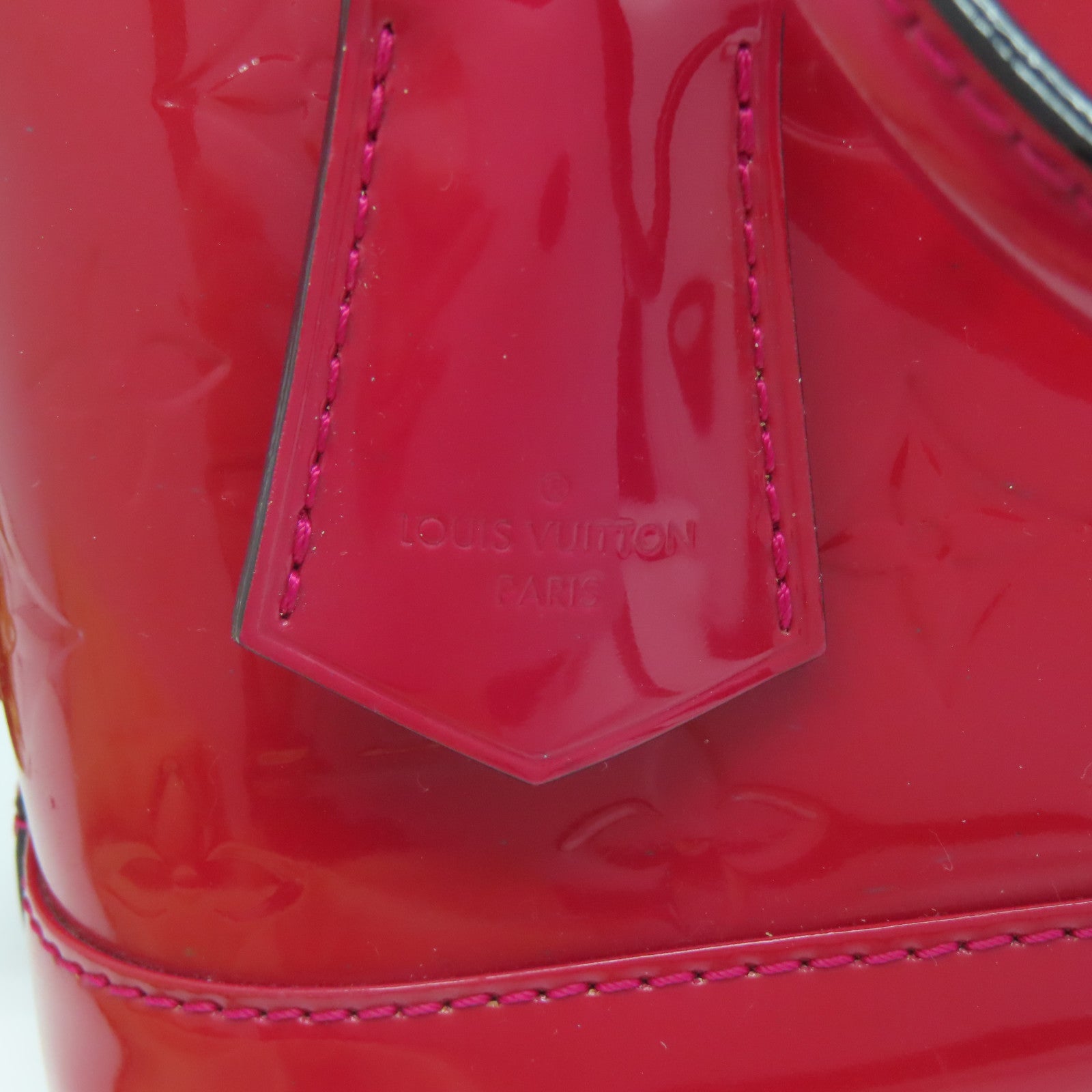 LOUIS VUITTON 【激減優惠】Monogram Vernis Alma BB金扣手挽肩背兩用袋紅色