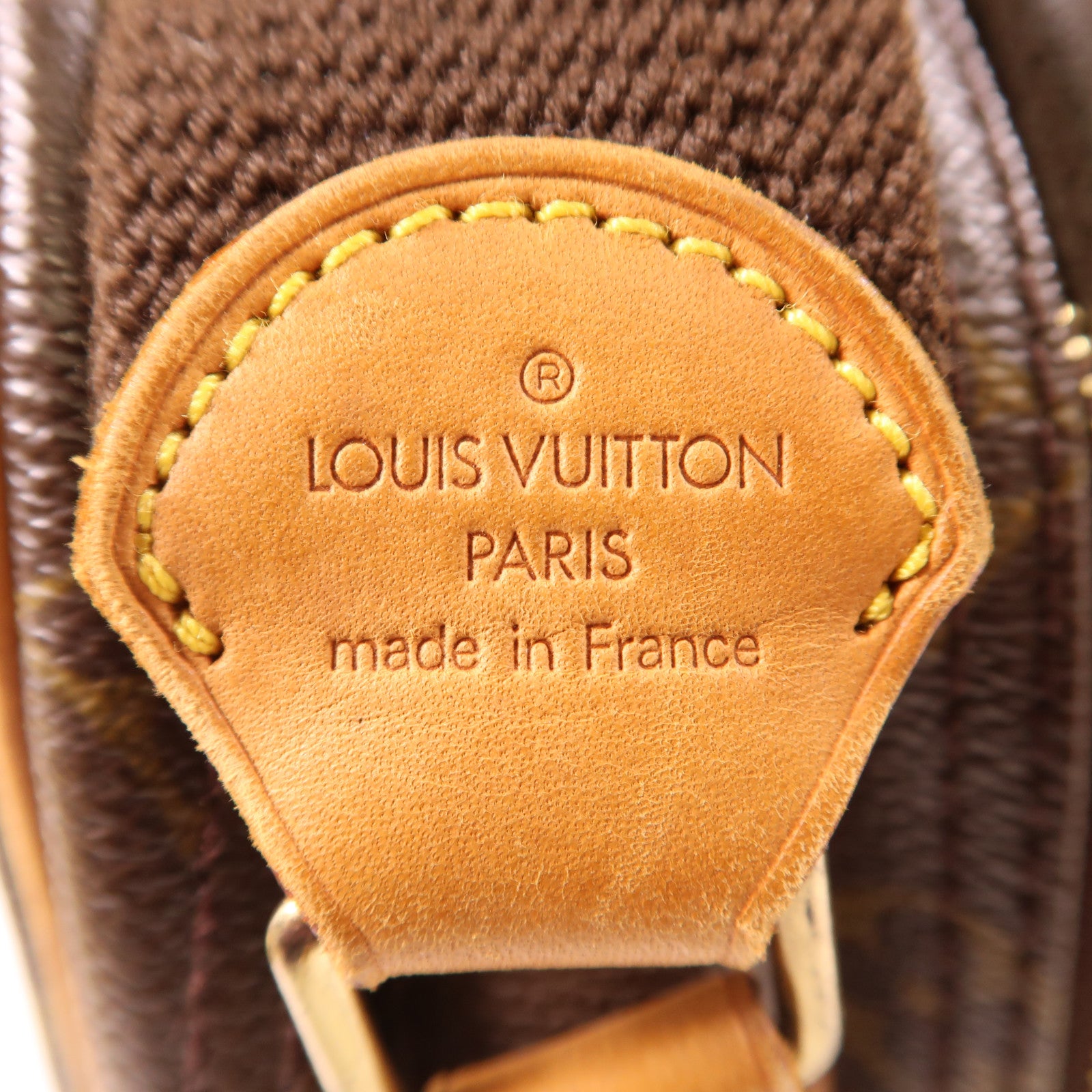 LOUIS VUITTON Monogram Reporter PM金扣肩背袋棕色