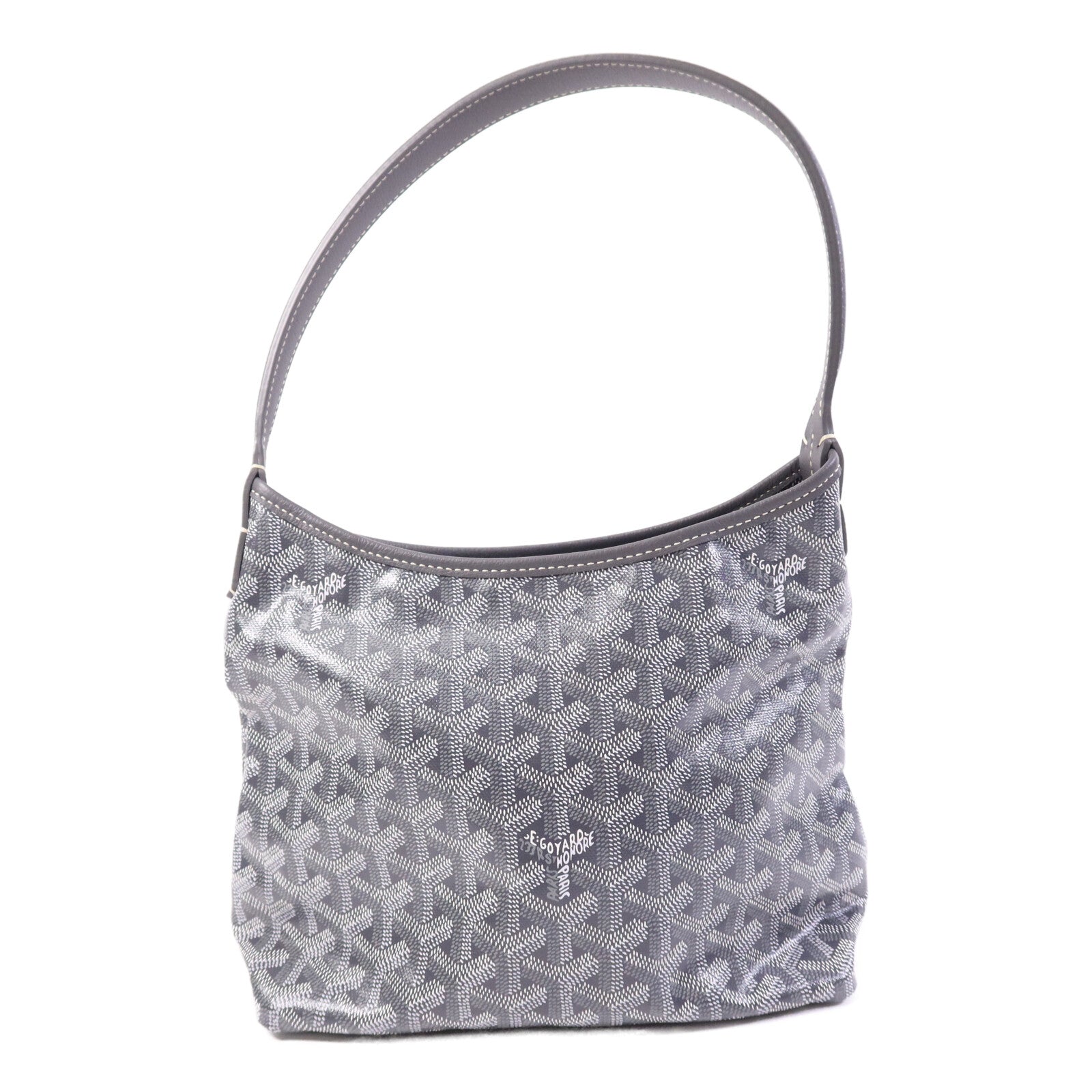GOYARD 塗層帆布Mini Hobo銀扣手挽袋