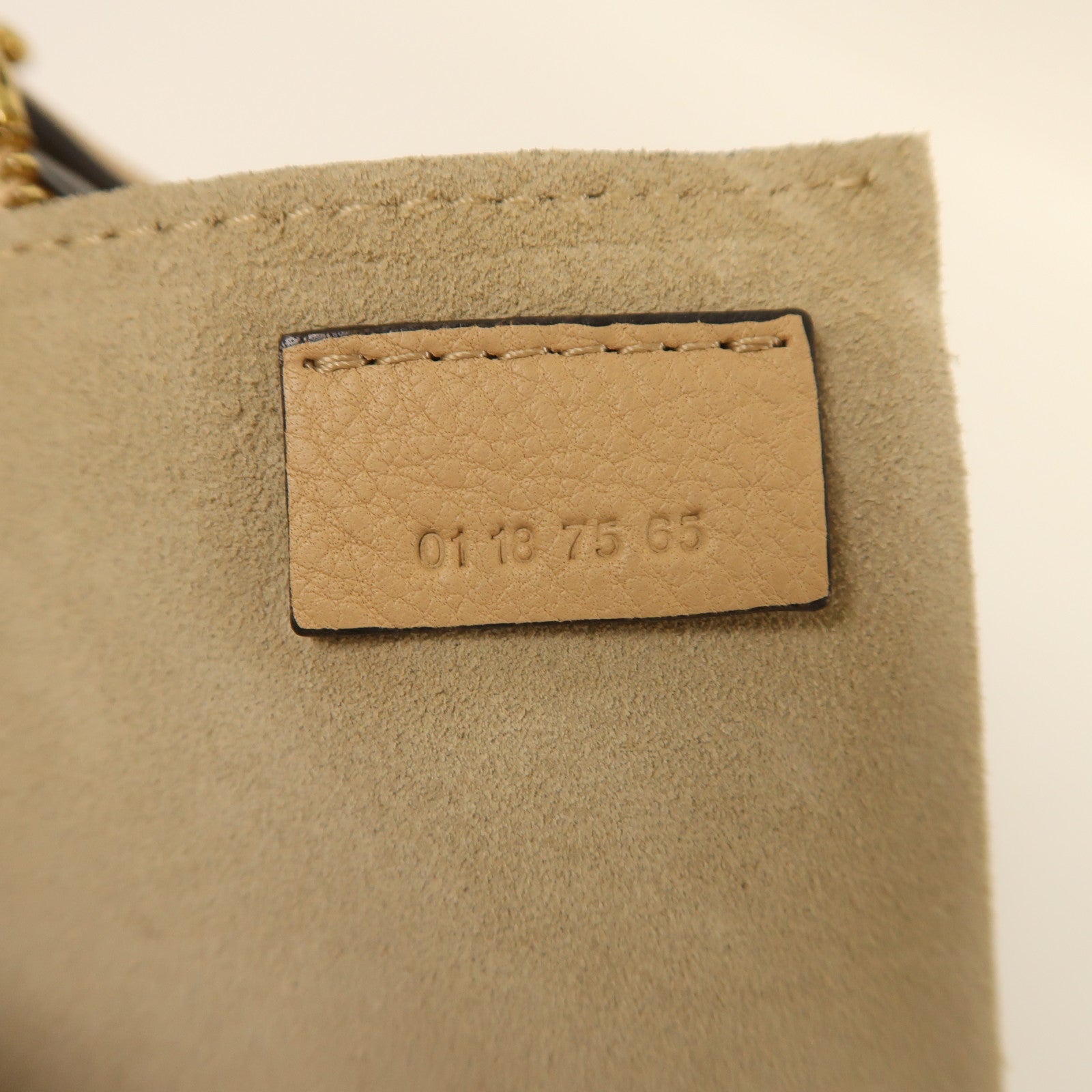 Chloe 絨面皮革2 Way Shoulder金扣手挽肩背兩用袋啡色/米色