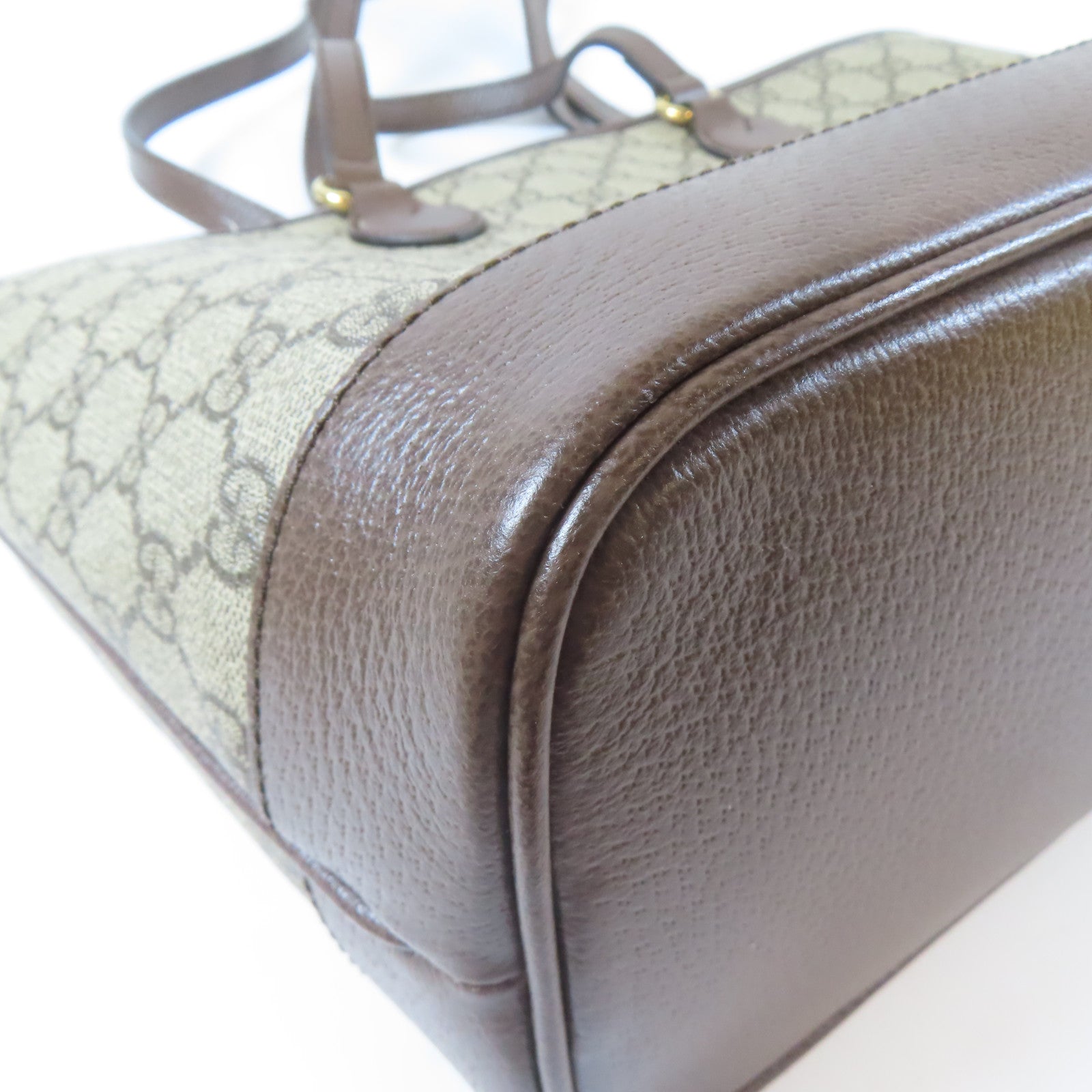 GUCCI 塗層帆布Ophidia GG金扣手挽肩背兩用袋啡色