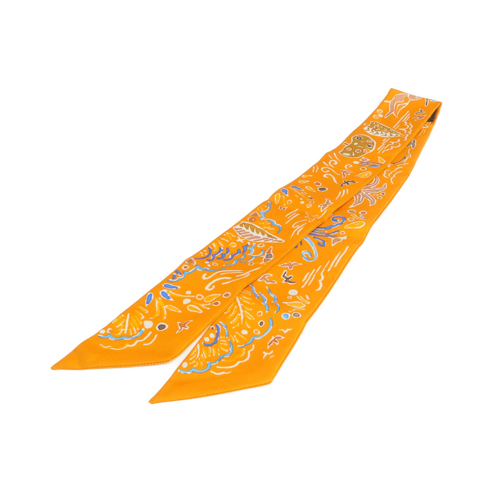 HERMES 【激減優惠】絲質Twilly絲巾