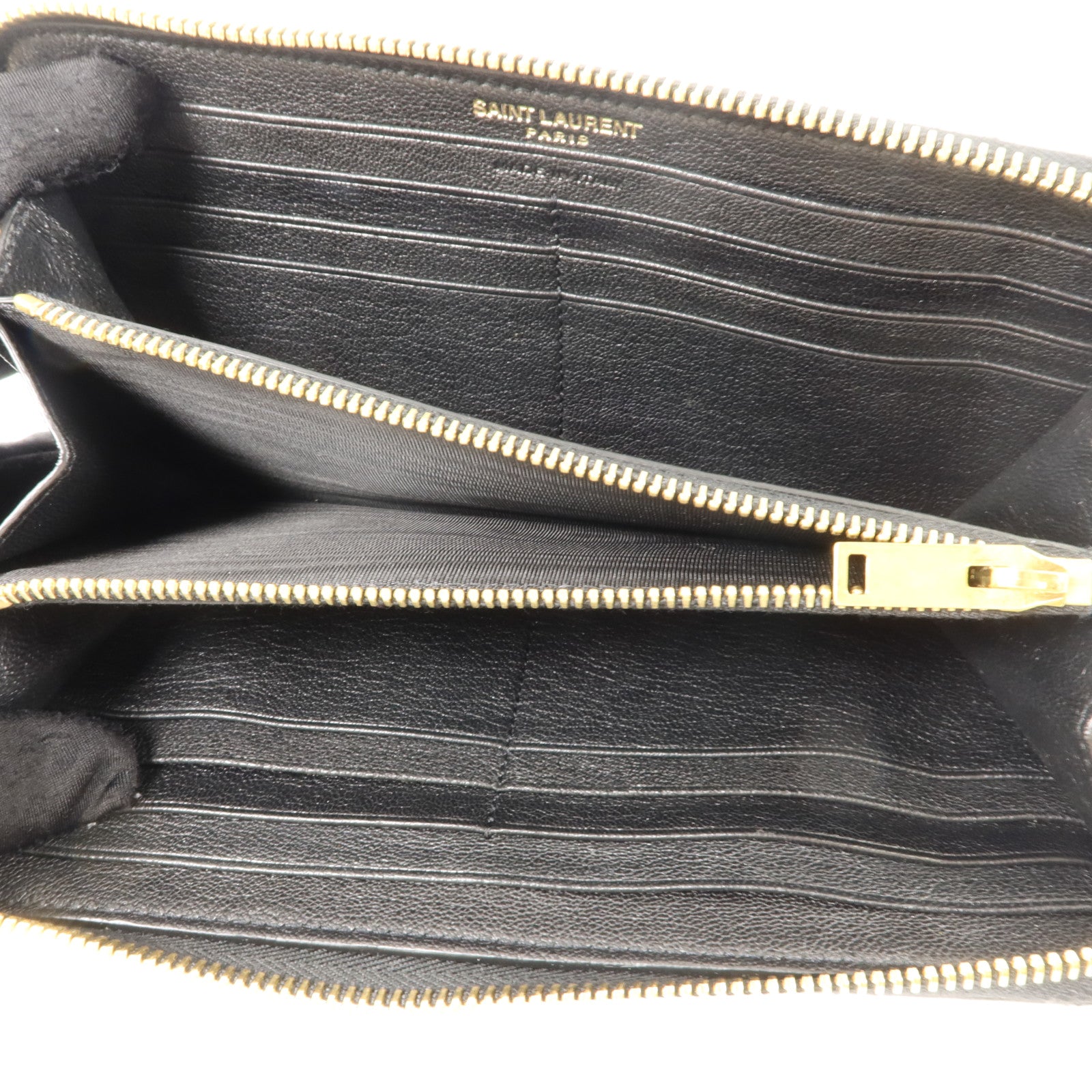 YVES SAINT LAURENT 牛皮皮革Cassandre Matelasse Long Wallet金扣長錢包