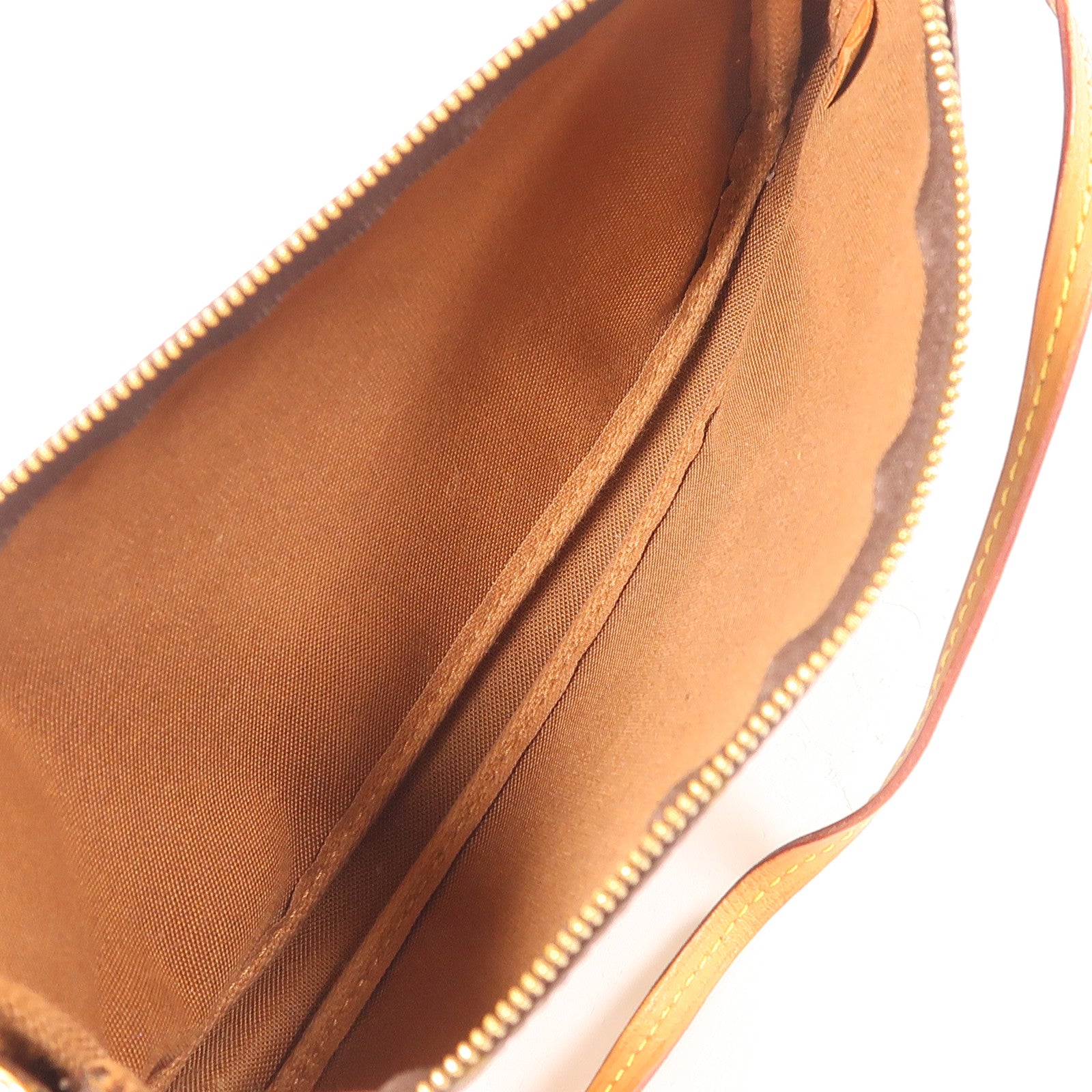 LOUIS VUITTON Monogram Pochette Accessoires金扣手拿包棕色