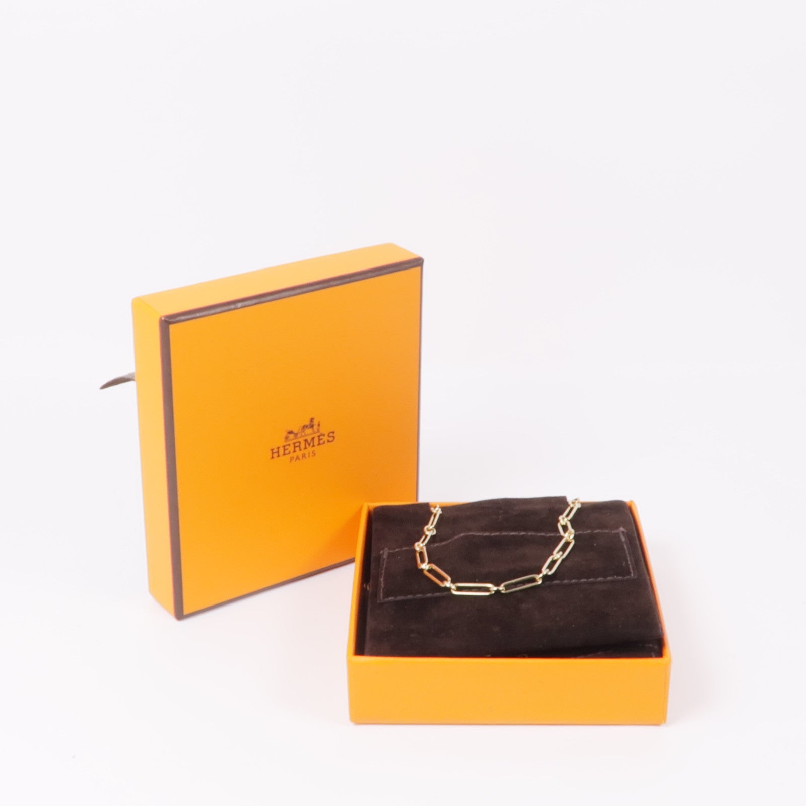 HERMES 金屬Curiosite Long Necklaces項鍊Gold