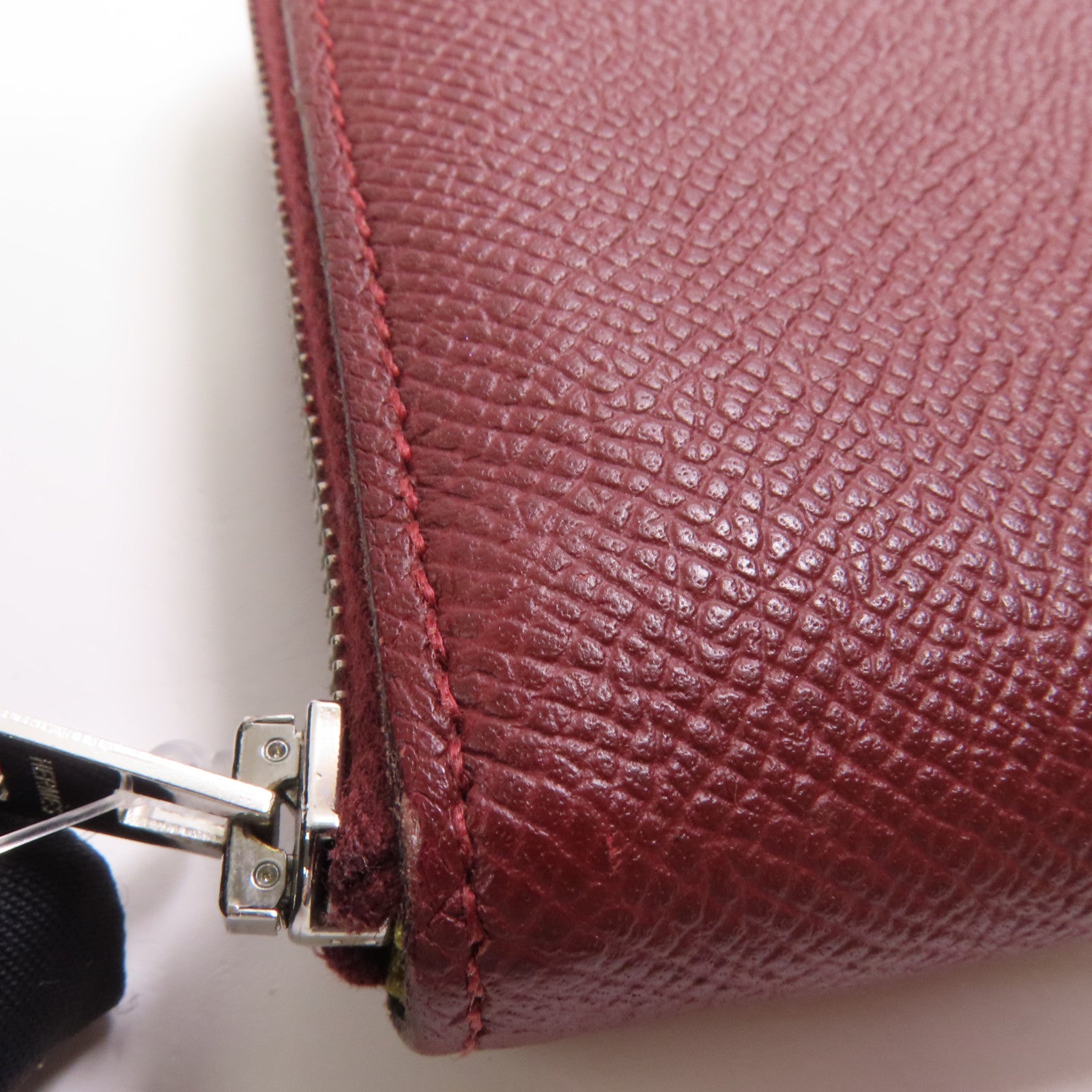 HERMES Epsom皮革Silk In Compact銀扣錢包