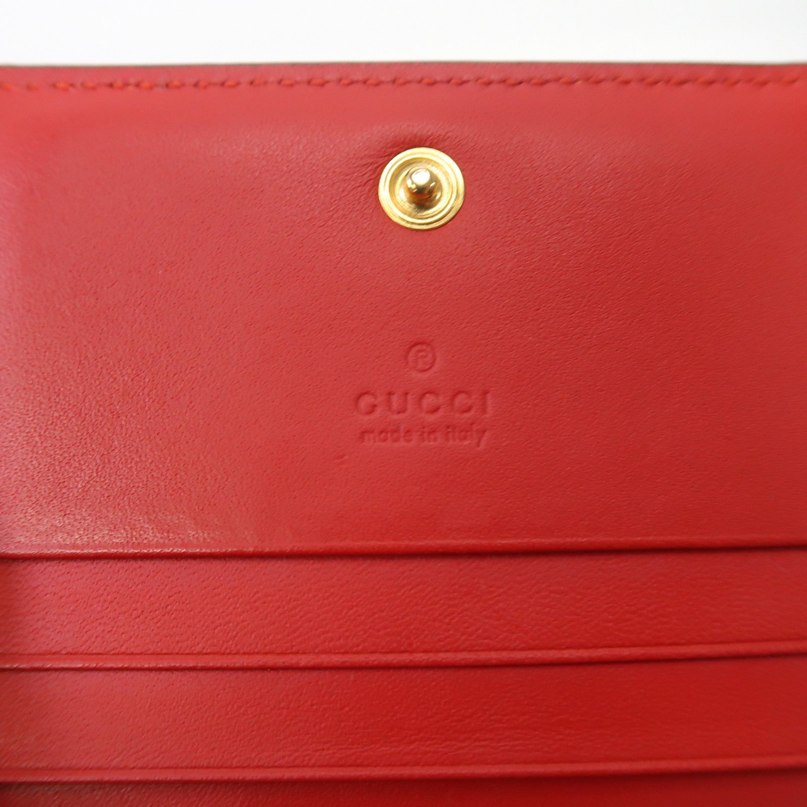 GUCCI 塗層帆布Wallet錢包米色/藍色
