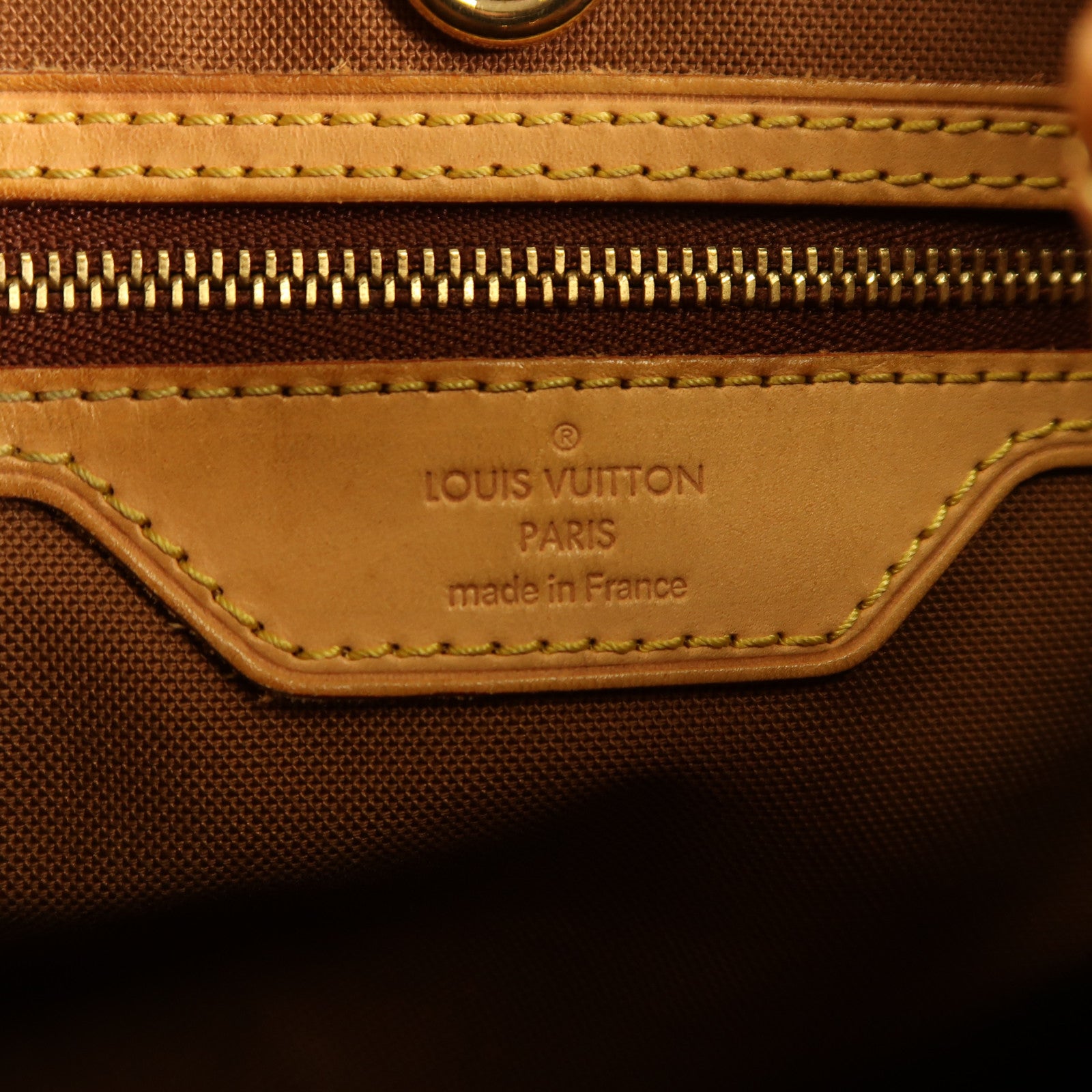 LOUIS VUITTON Monogram Batignolles Vertical金扣肩背袋棕色