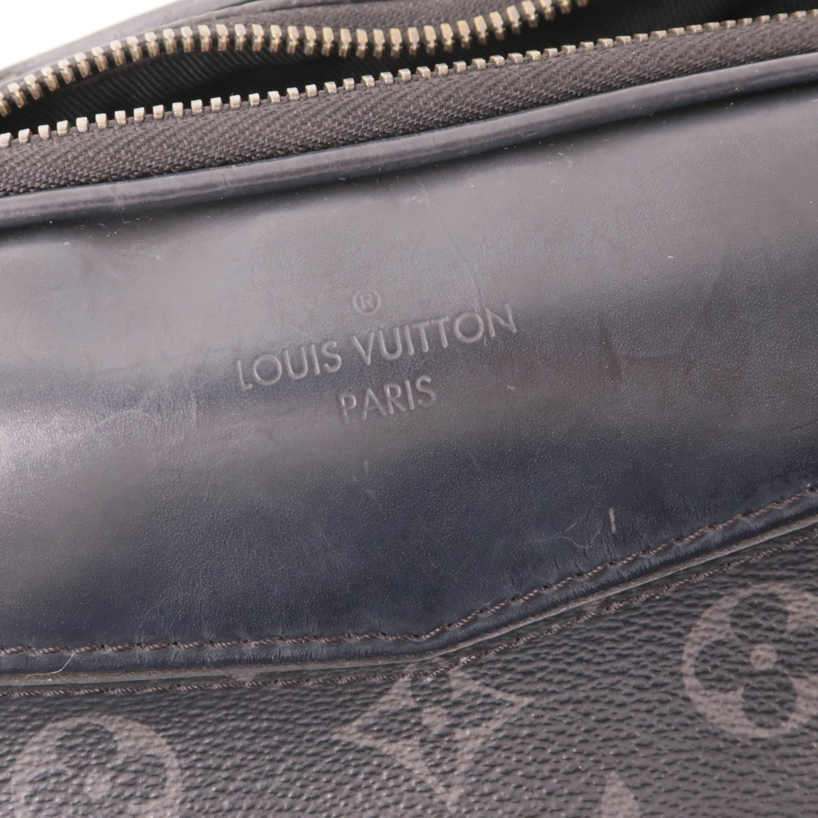 LOUIS VUITTON Monogram Eclipse Bum Bag銀扣手挽肩背兩用袋