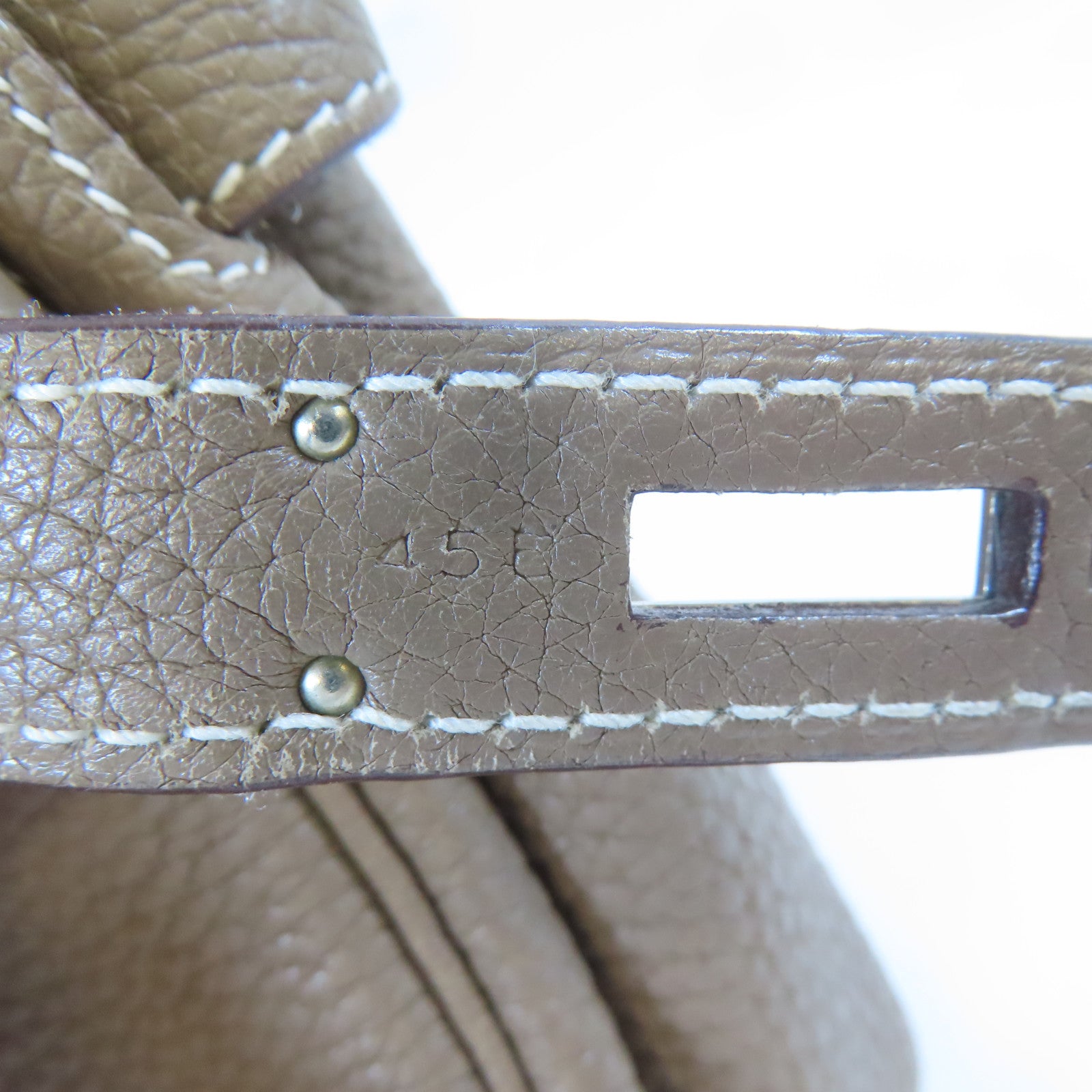 HERMES Togo皮革Birkin 30銀扣手挽袋啡色