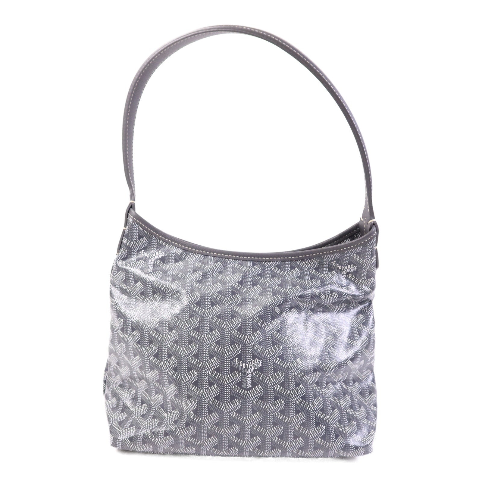 GOYARD 塗層帆布Mini Hobo銀扣手挽袋