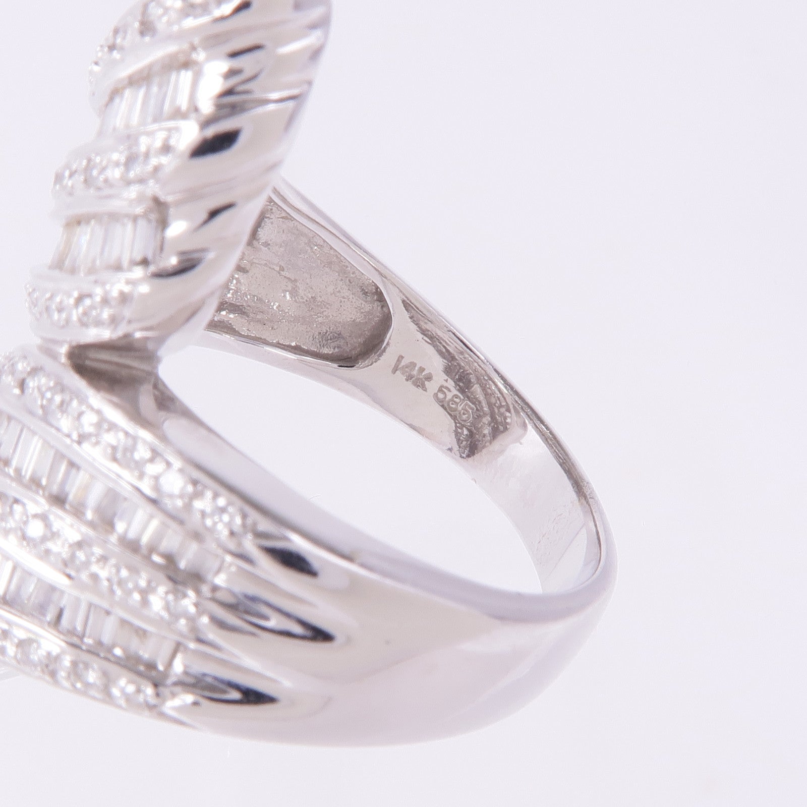 JEWELRY 14K白金Diamond Ring鑽石戒指US#6.5