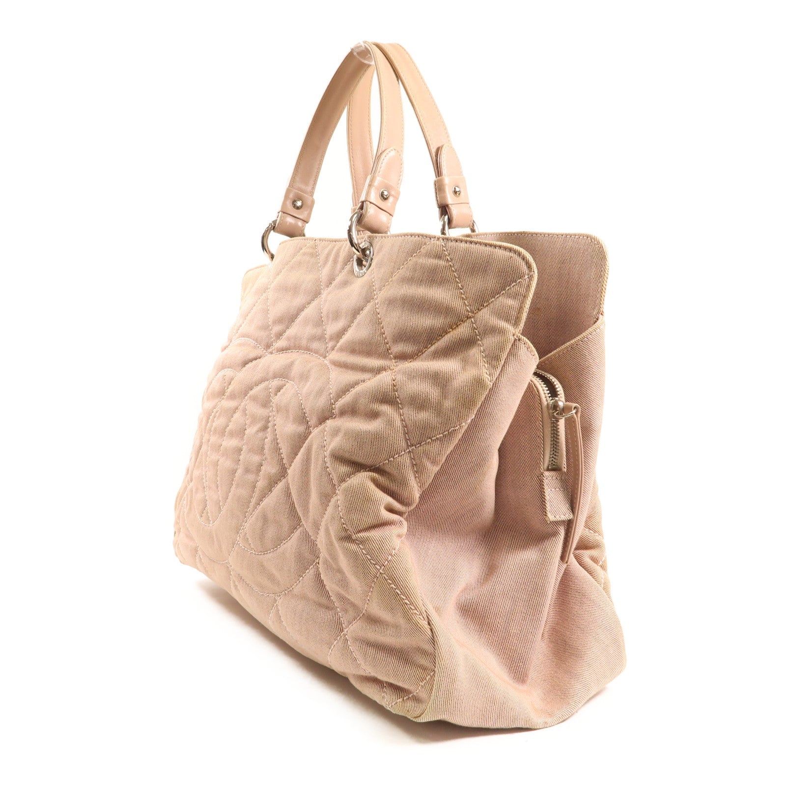 CHANEL CC SHW Handbag Denim Pink