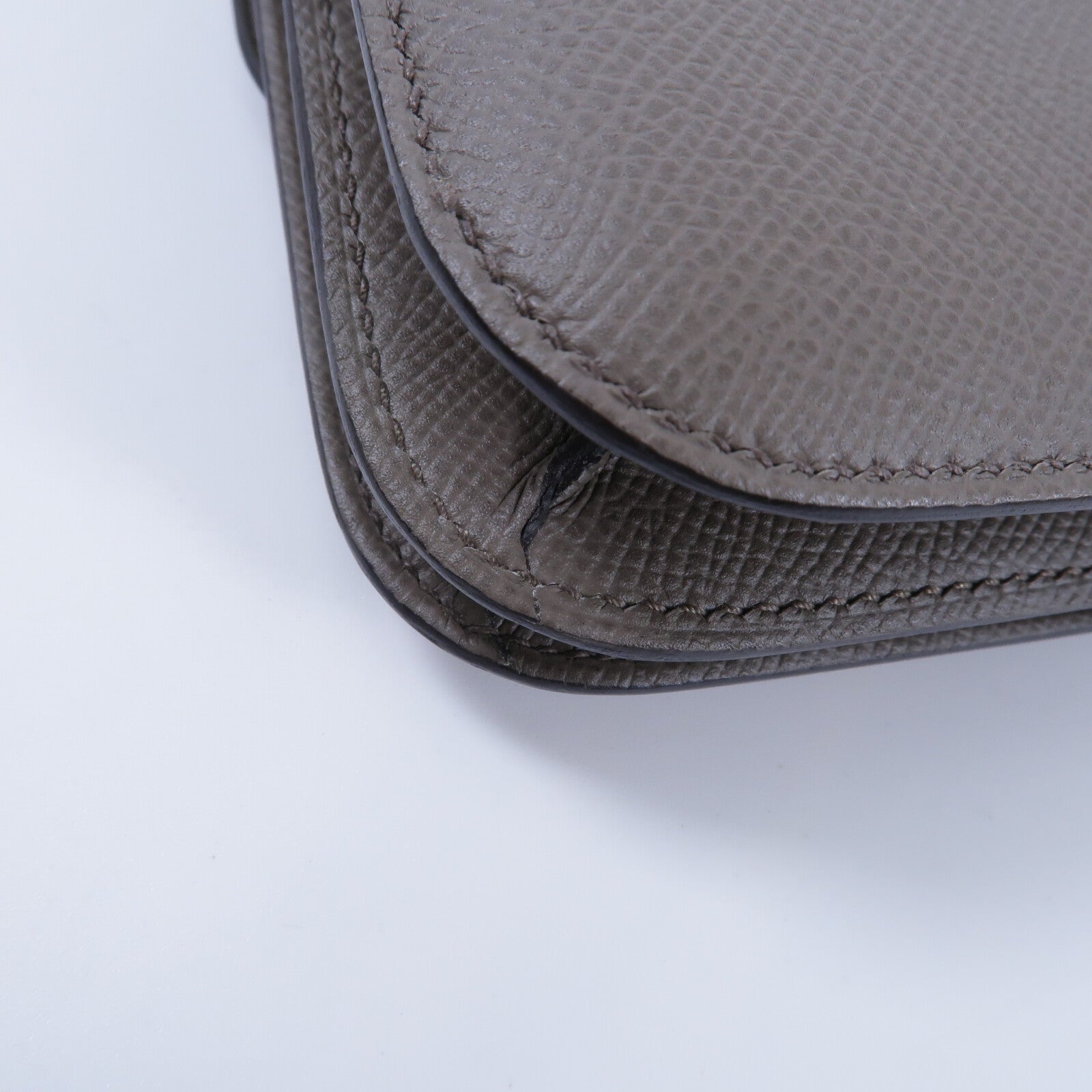 HERMES Epsom皮革Constance Mini肩背袋Etain