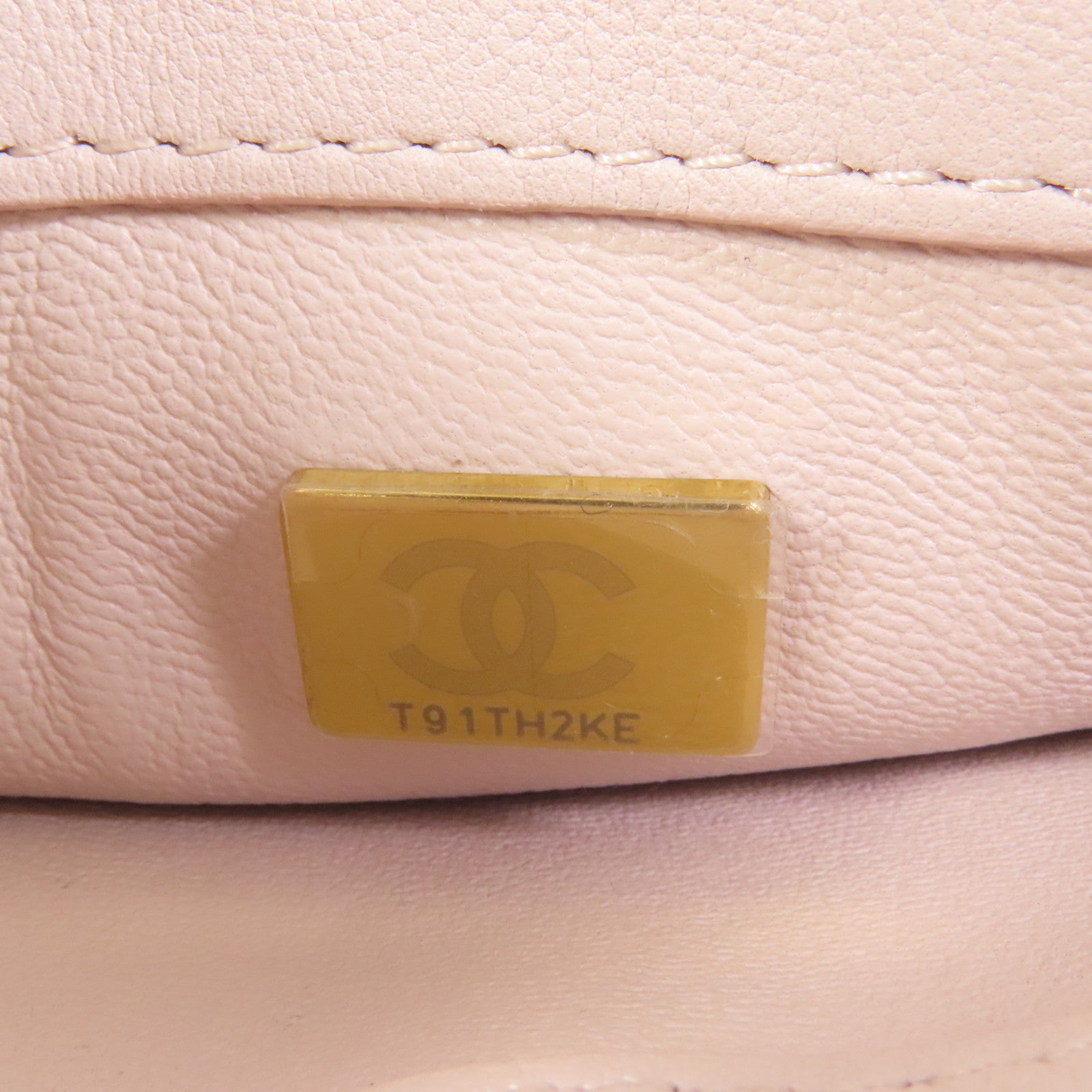 CHANEL 牛皮皮革Handle Flap金扣手挽肩背兩用袋