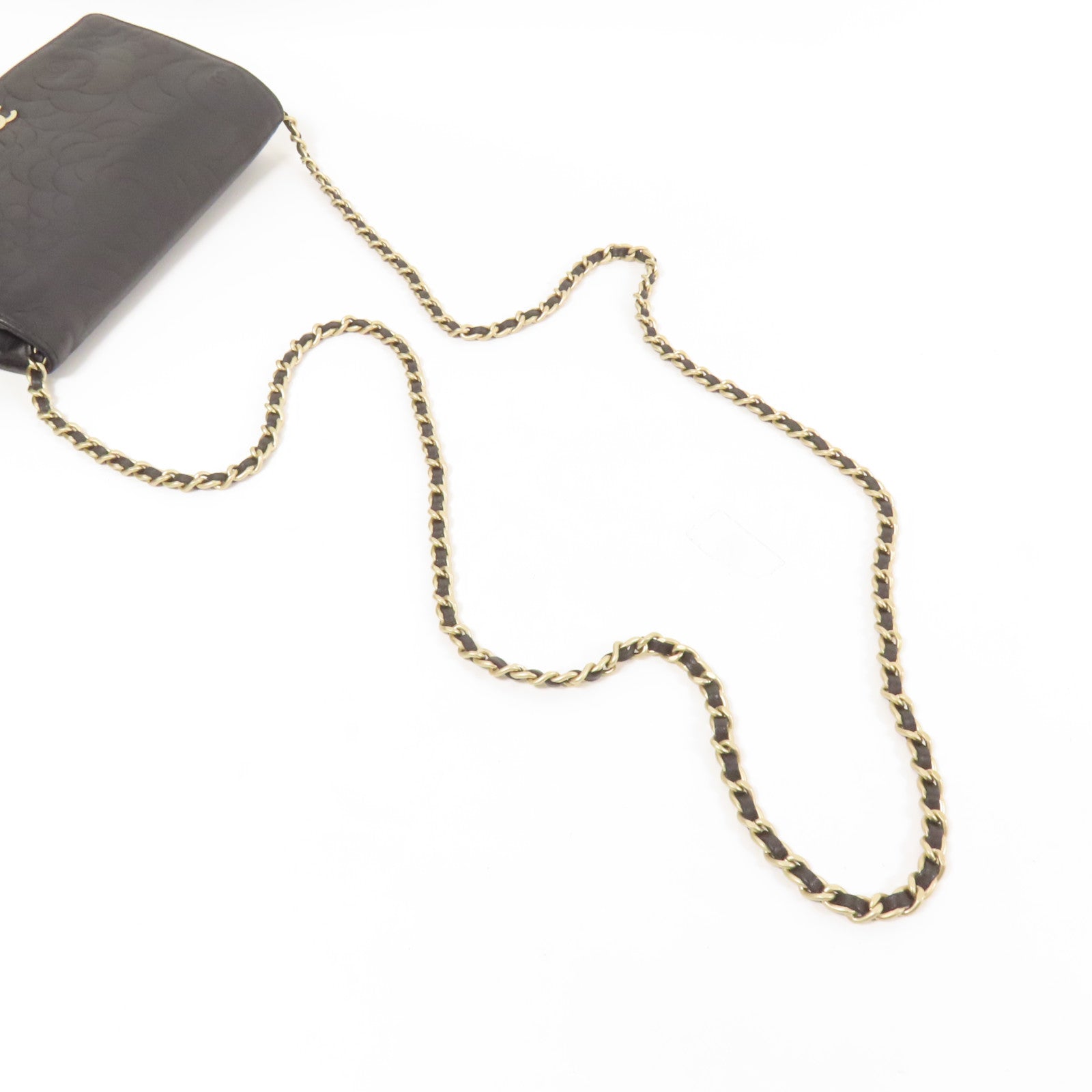 CHANEL 羊皮皮革WOC Wallet On Chain金扣鏈帶肩背袋