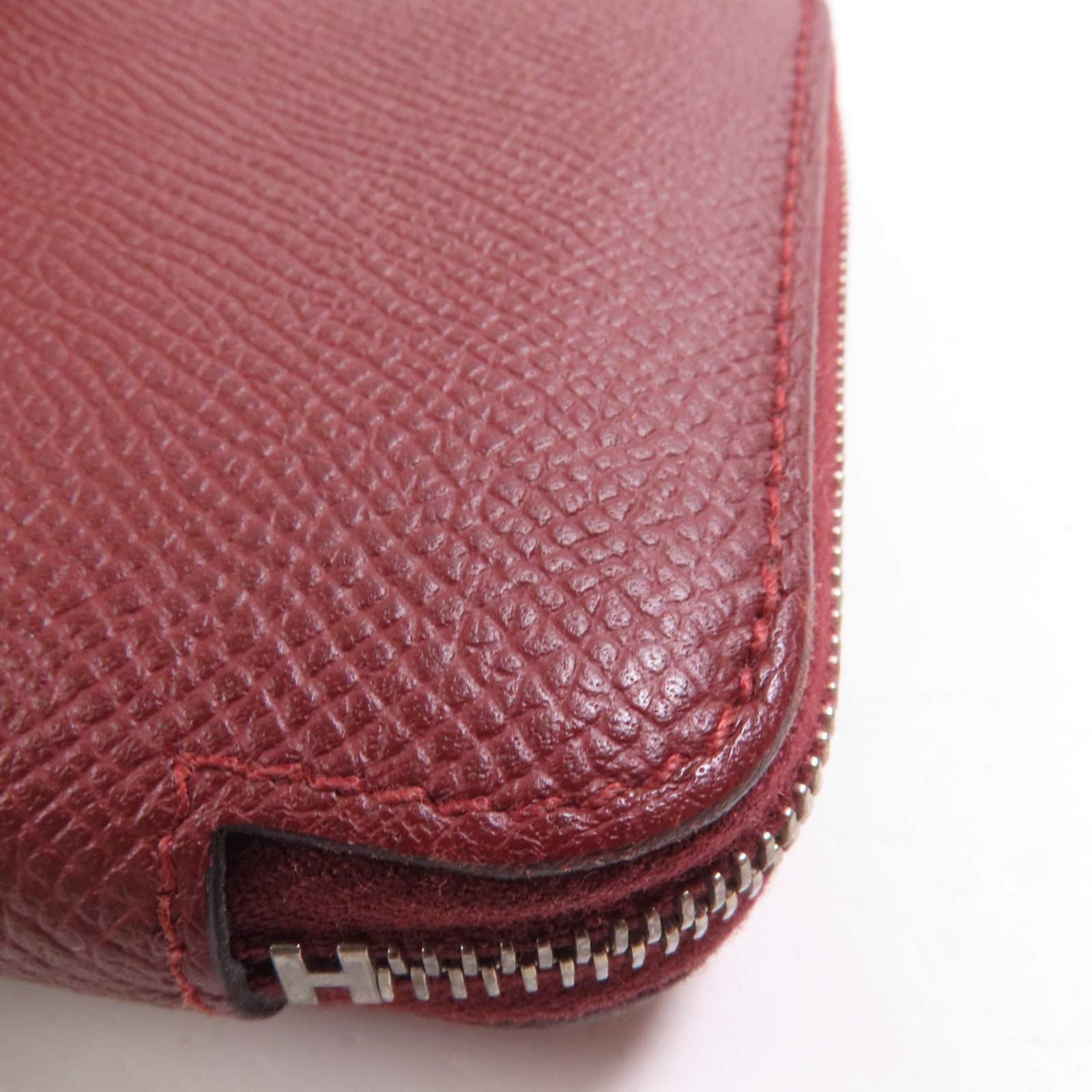 HERMES Epsom皮革Silk In Compact銀扣錢包