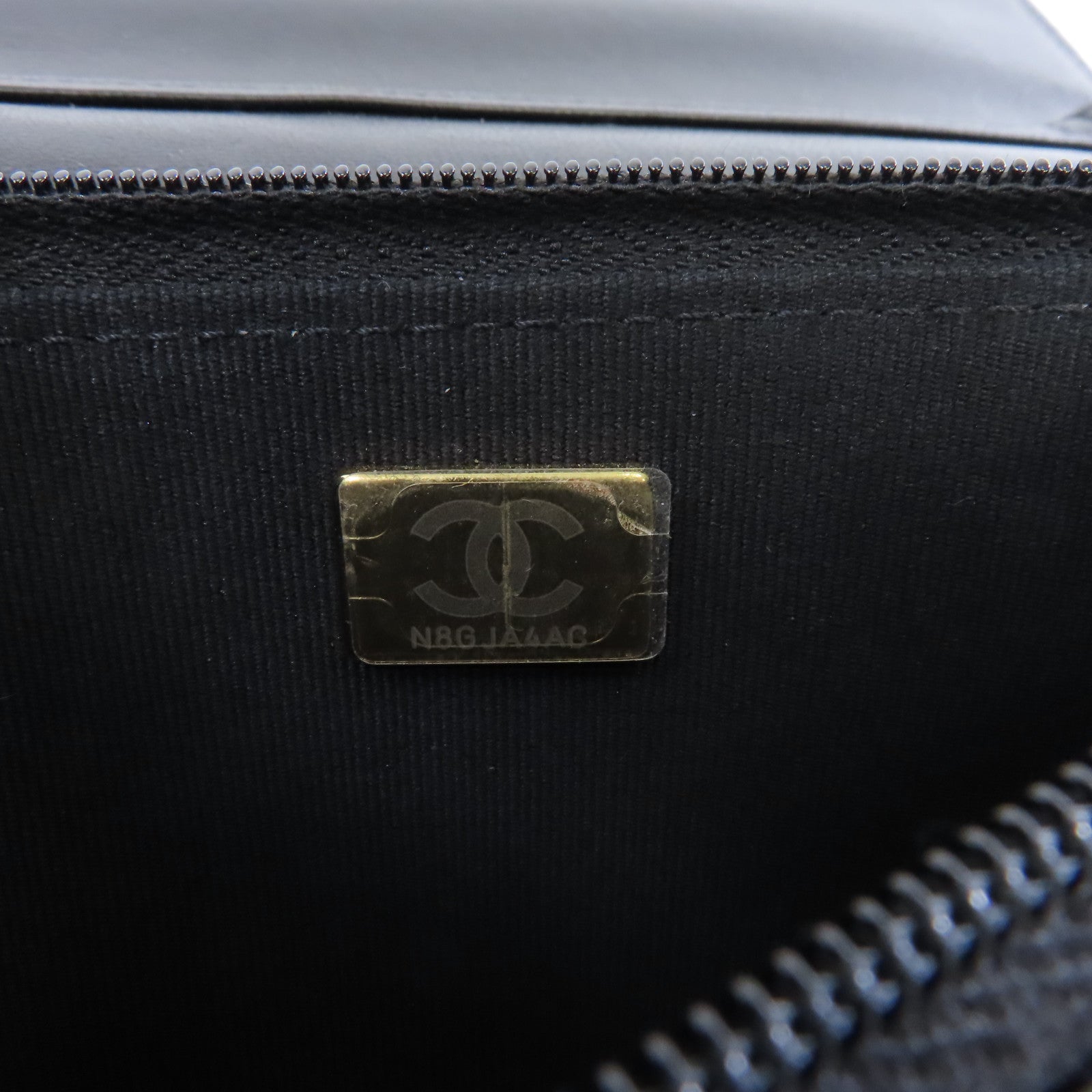 CHANEL 菱格羊皮皮革Wallet On Chain金扣鏈帶肩背袋黑色
