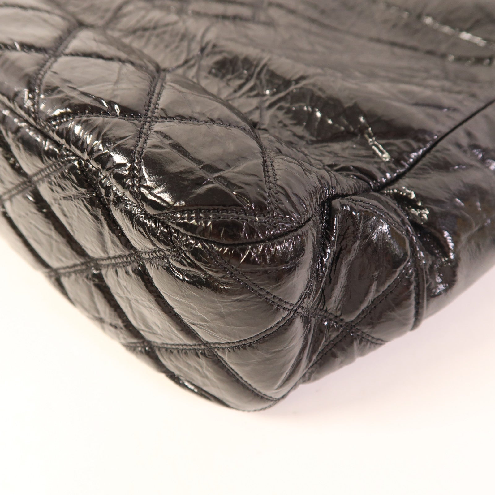 CHANEL 漆皮皮革Coco Mark Chain Tote Bag鏈帶肩背袋