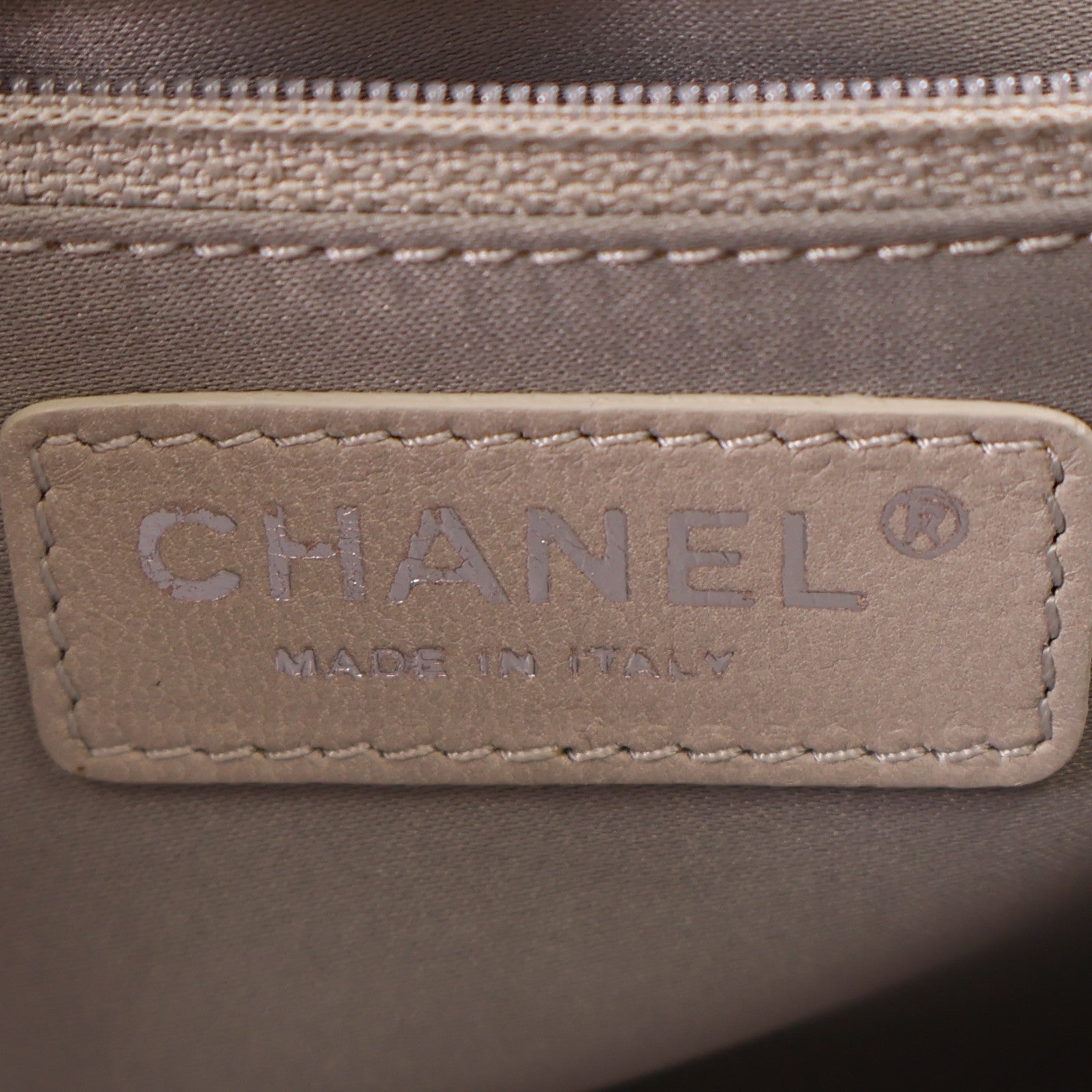 CHANEL 羊皮皮革Chain Shoulder銀扣鏈帶肩背袋