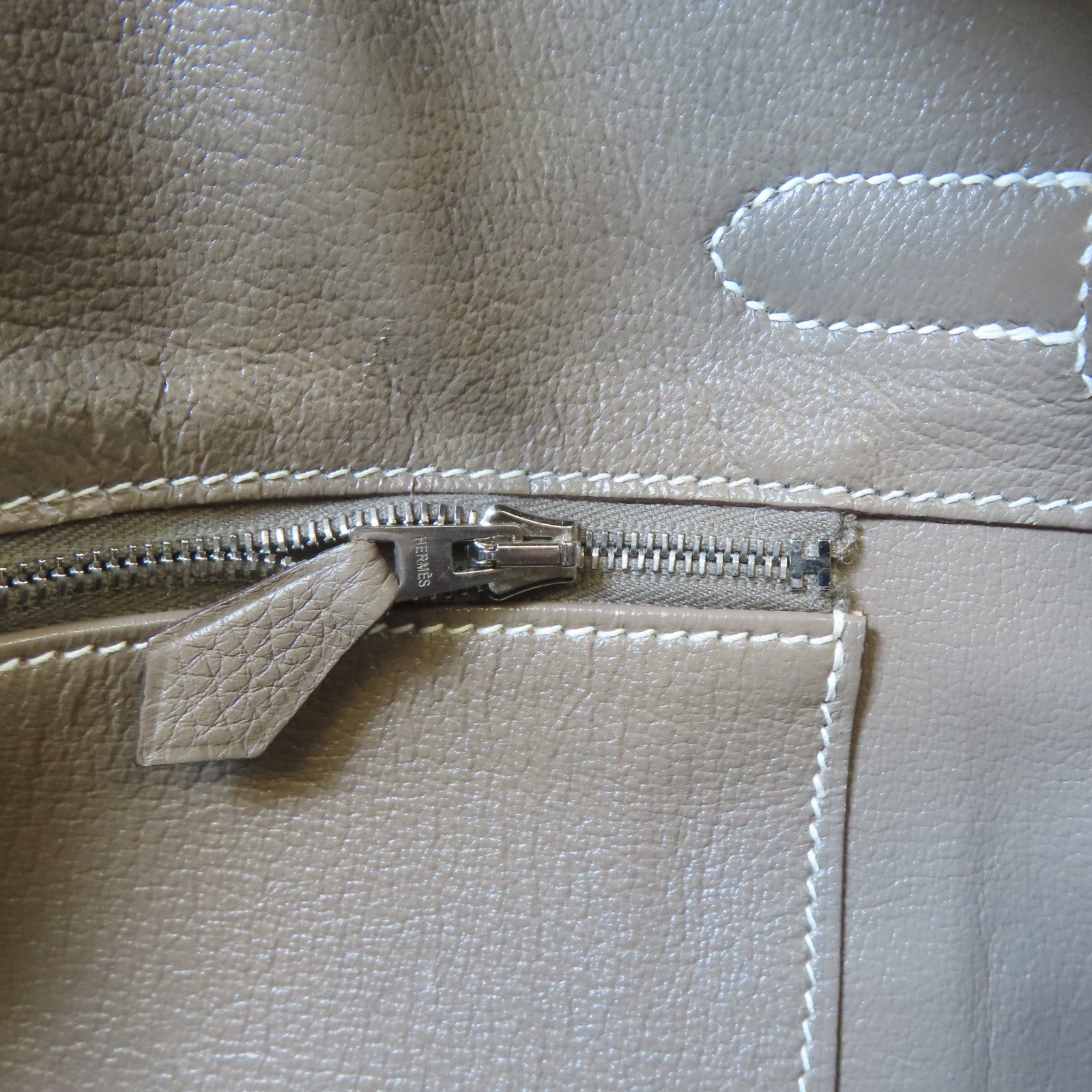 HERMES Togo皮革Birkin 30銀扣手挽袋啡色