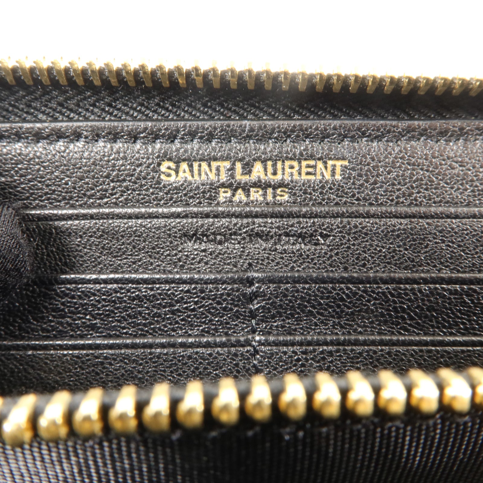 YVES SAINT LAURENT 牛皮皮革Cassandre Matelasse Long Wallet金扣長錢包