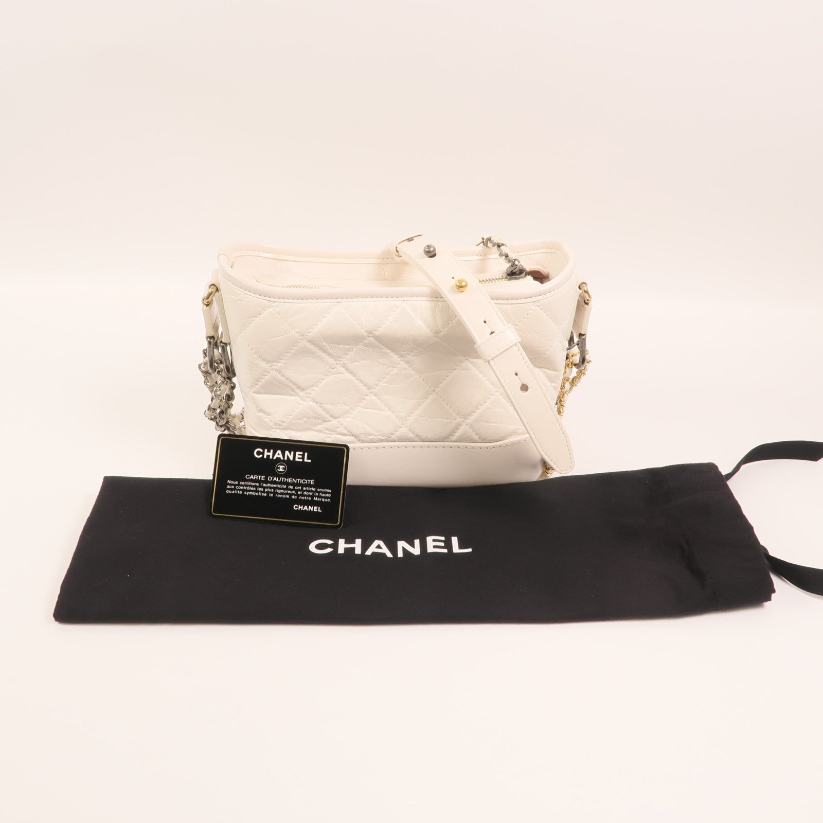 CHANEL 牛皮皮革Gabrielle鏈帶肩背袋