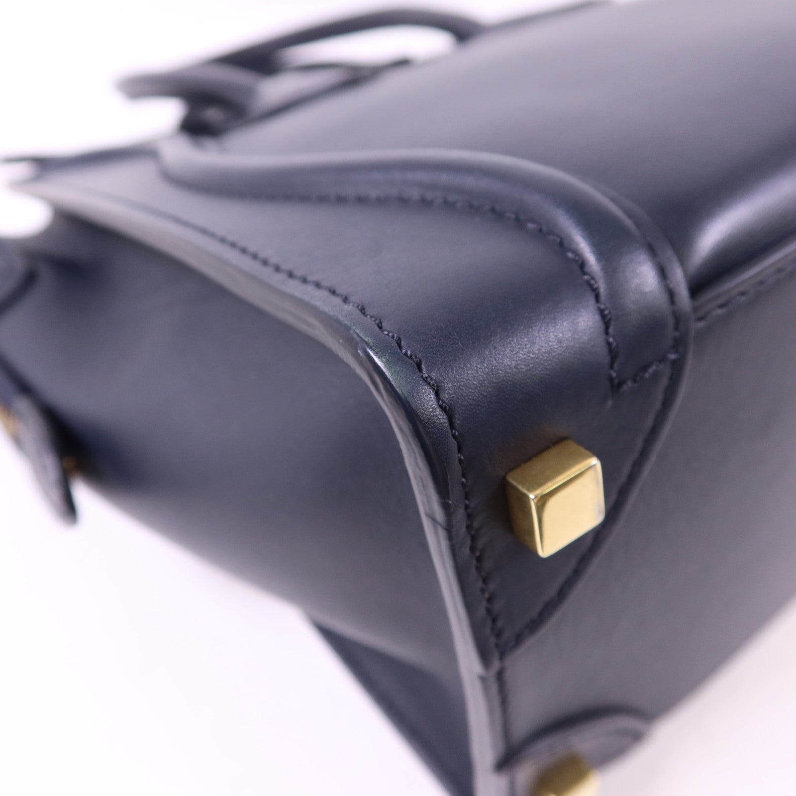 CELINE 牛皮皮革Micro Luggage金扣手挽袋